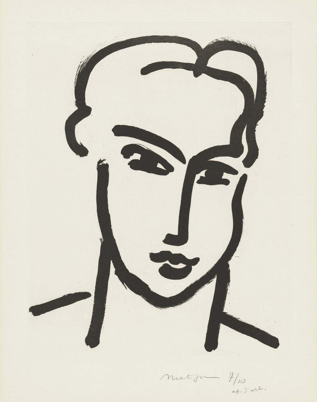 Henri Matisse — Large Head of Katia | Fine Art Print - 9ArtPrints