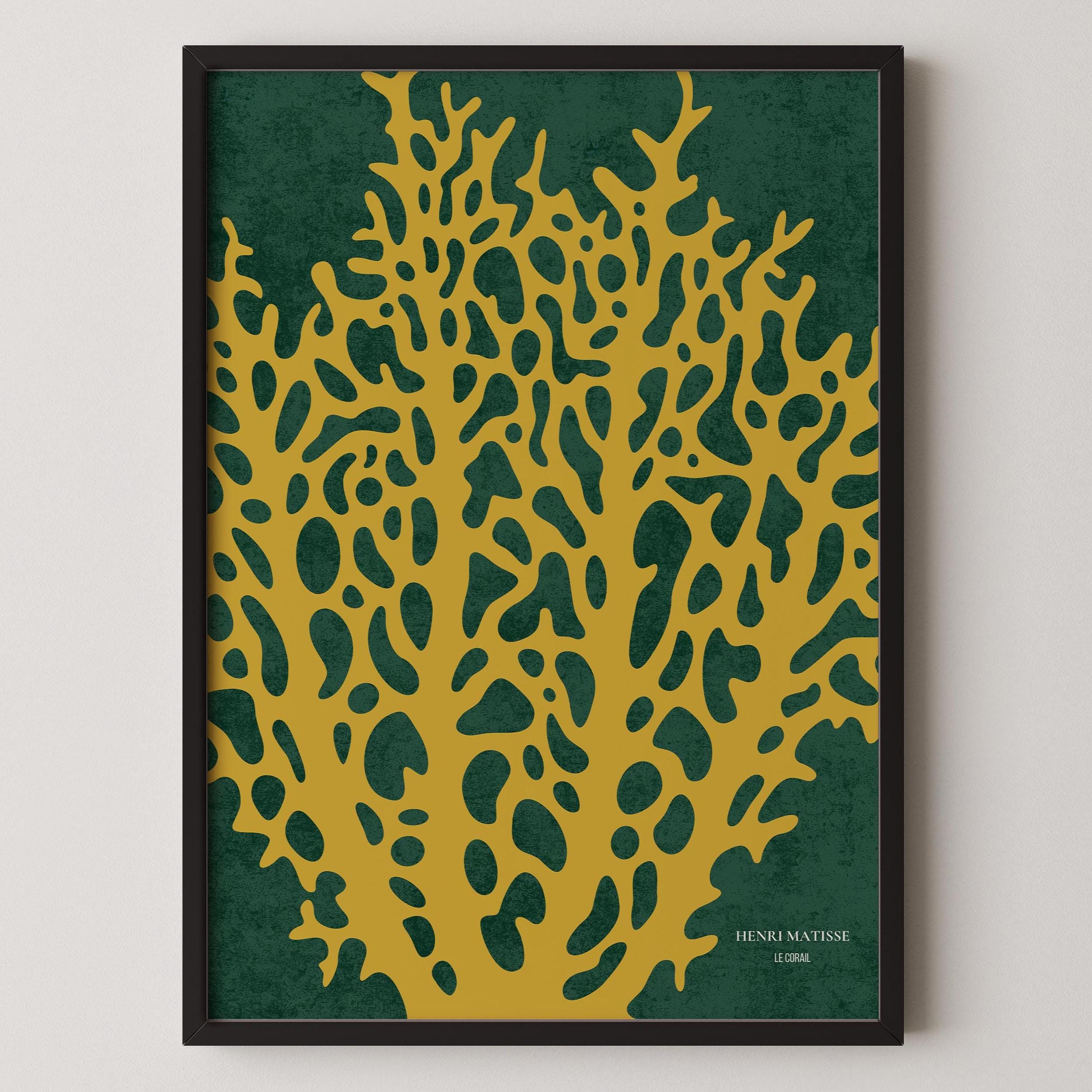 Henri Matisse - Le Corail 'Coral' | Exhibition Poster in Forest Green and Gold - 9ArtPrints