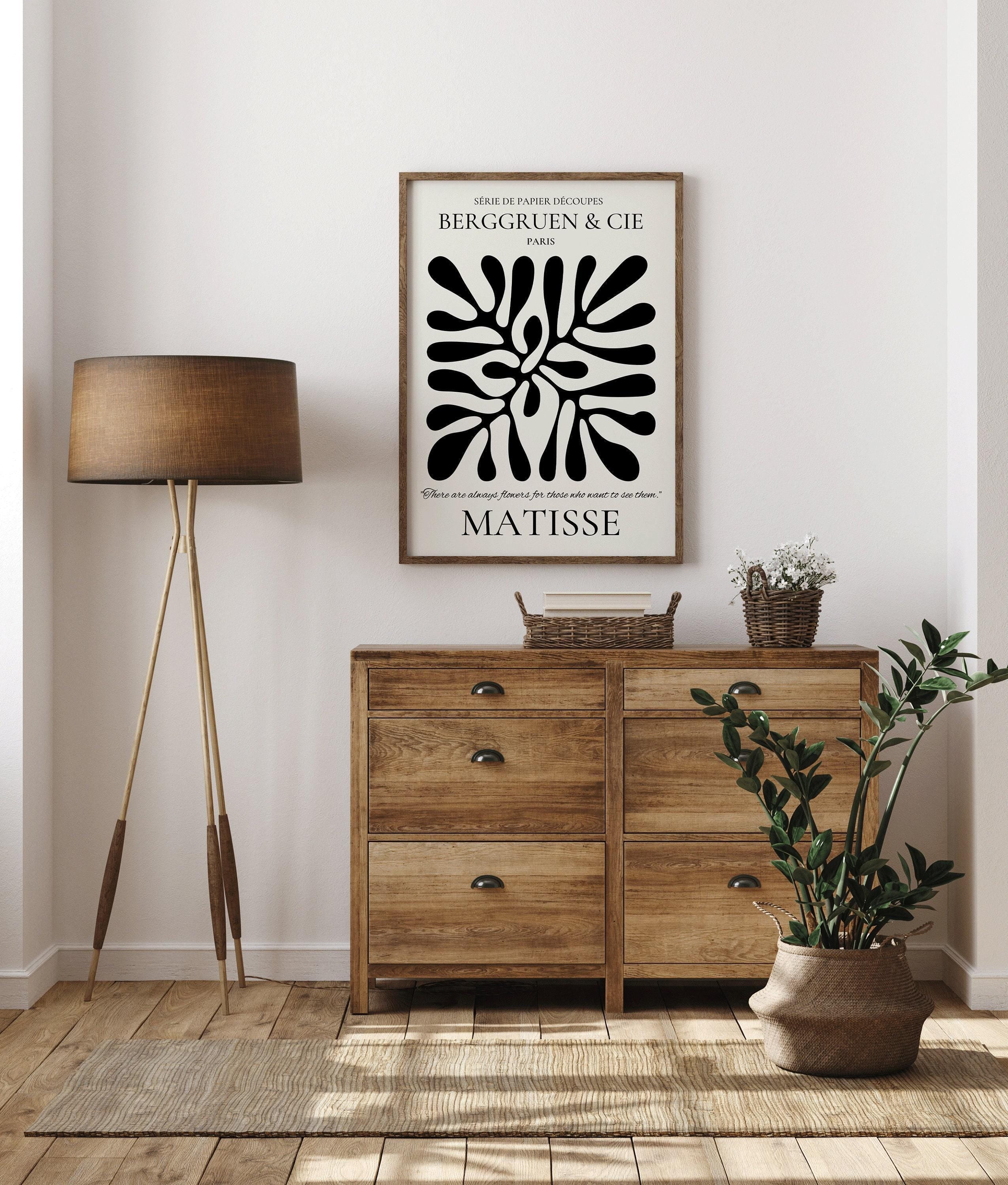 Henri Matisse - Leaf Poster Papier Decoupes | Our Most Classic Hit Design | Exhibition Poster Neutral Colour (available framed or unframed) - 9ArtPrints
