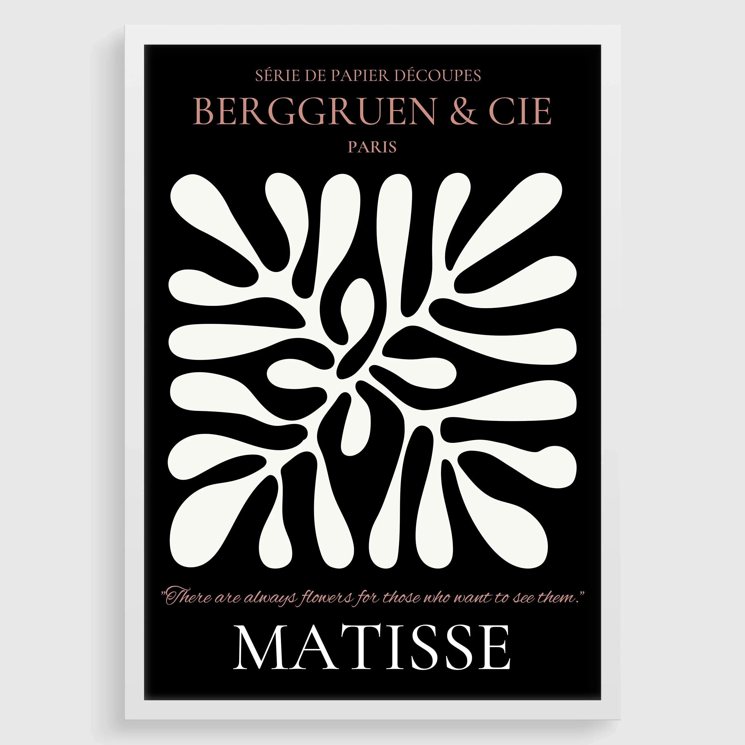 Henri Matisse Leaf Print: Black & Brown Exhibition Poster, Fine Art Giclee - 9ArtPrints