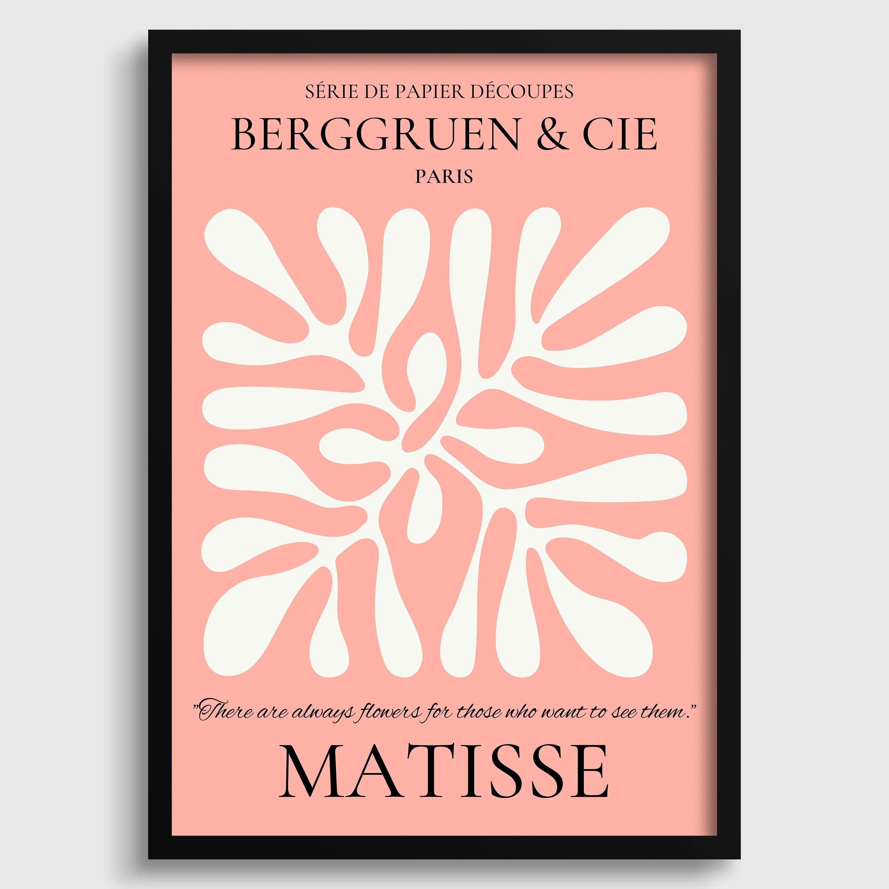 Henri Matisse Leaf Print: Pink Exhibition Poster, Papier Decoupes - 9ArtPrints