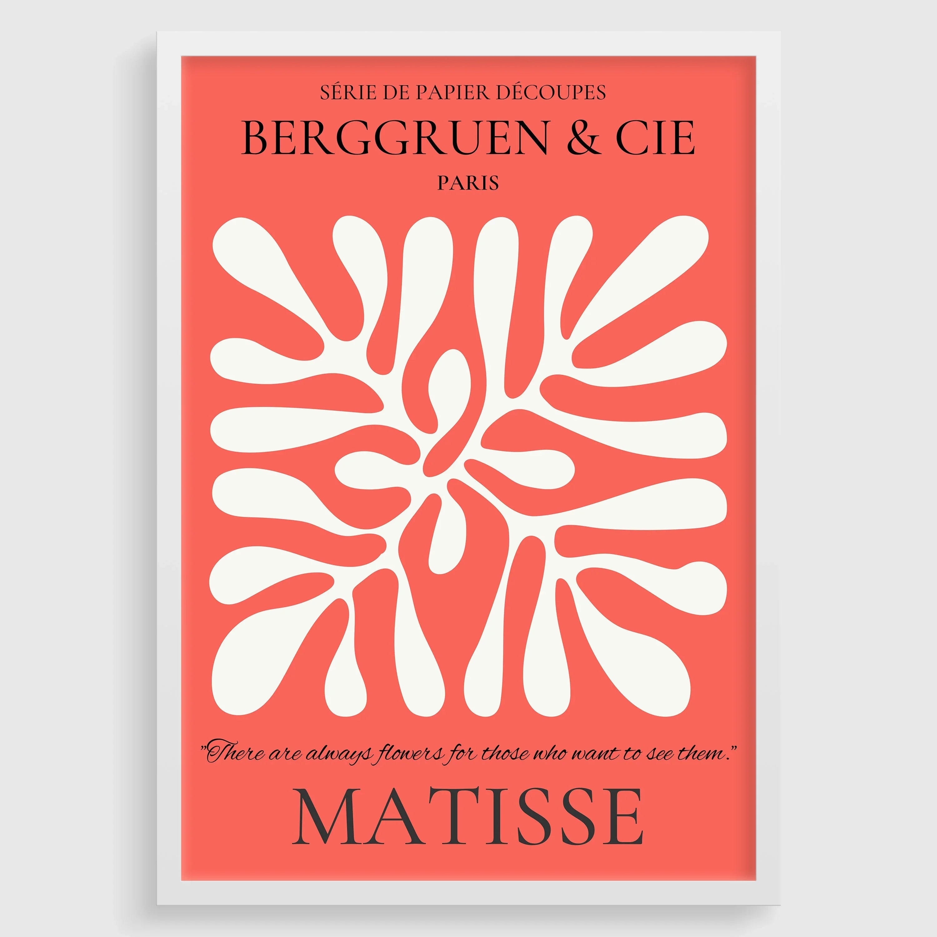 Henri Matisse Leaf Print: Red Exhibition Poster, Papier Decoupes - 9ArtPrints