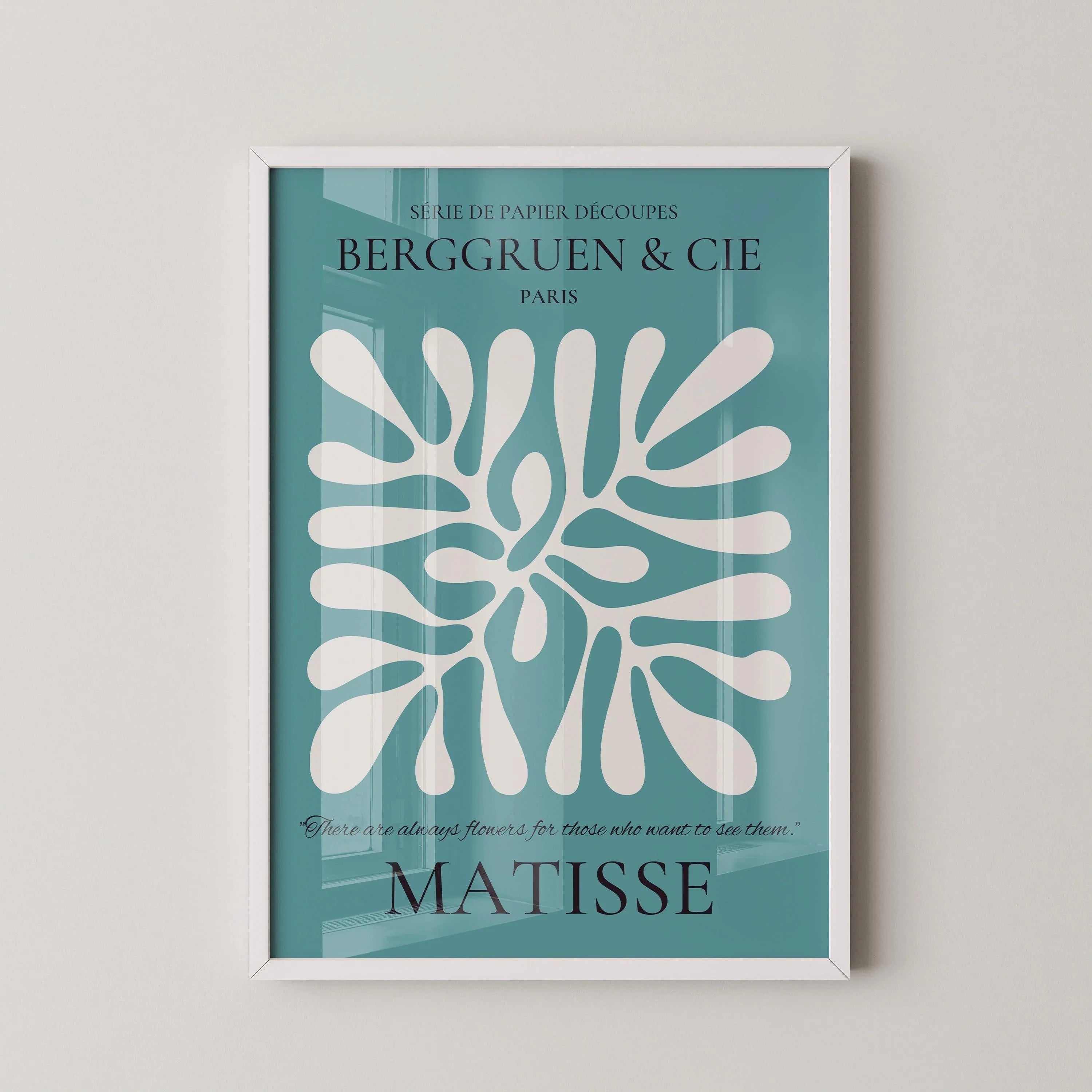 Henri Matisse Leaf Print: Teal Exhibition Poster, Museum Quality - 9ArtPrints