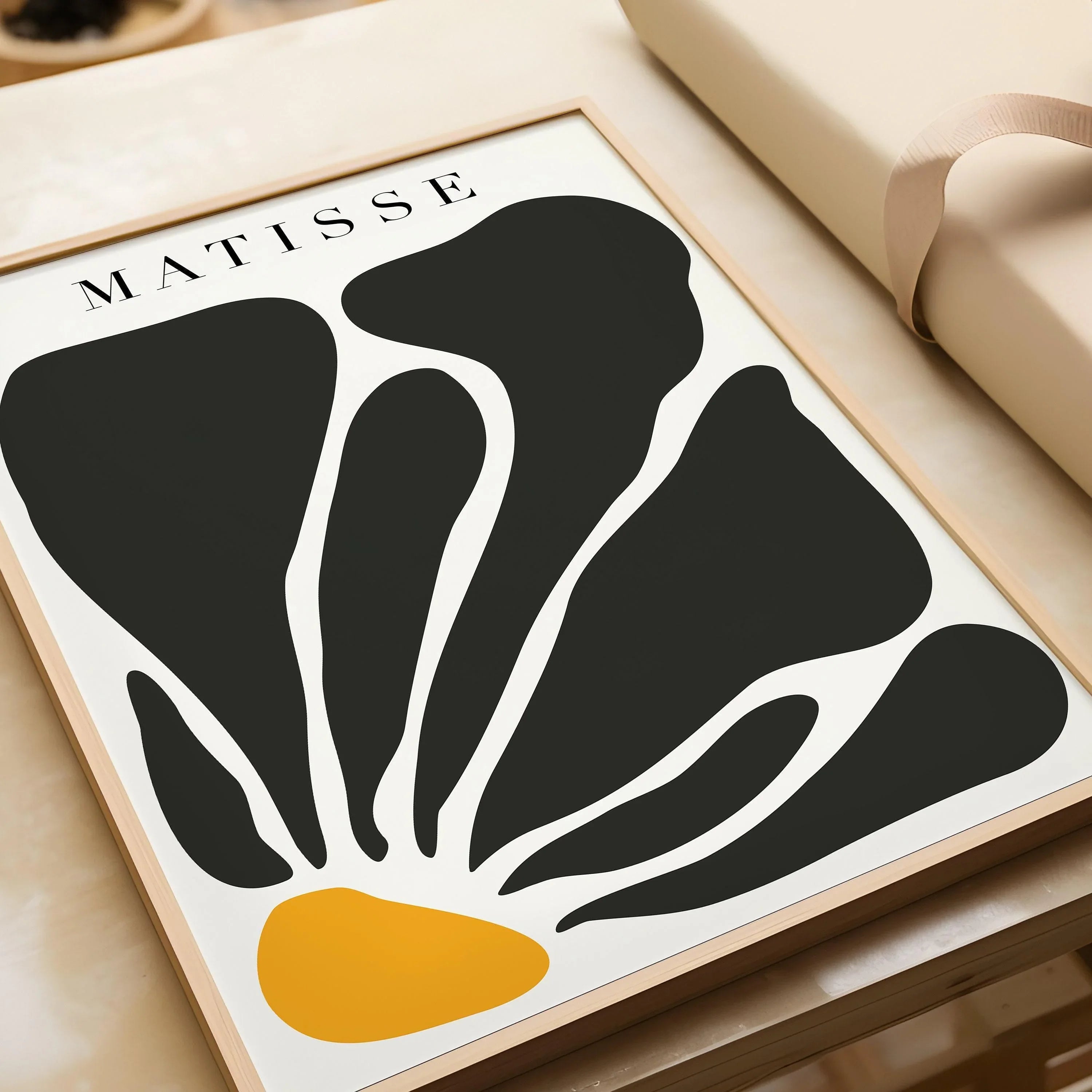 Henri Matisse - Papier Decoupes Black Flower | Famous Painting