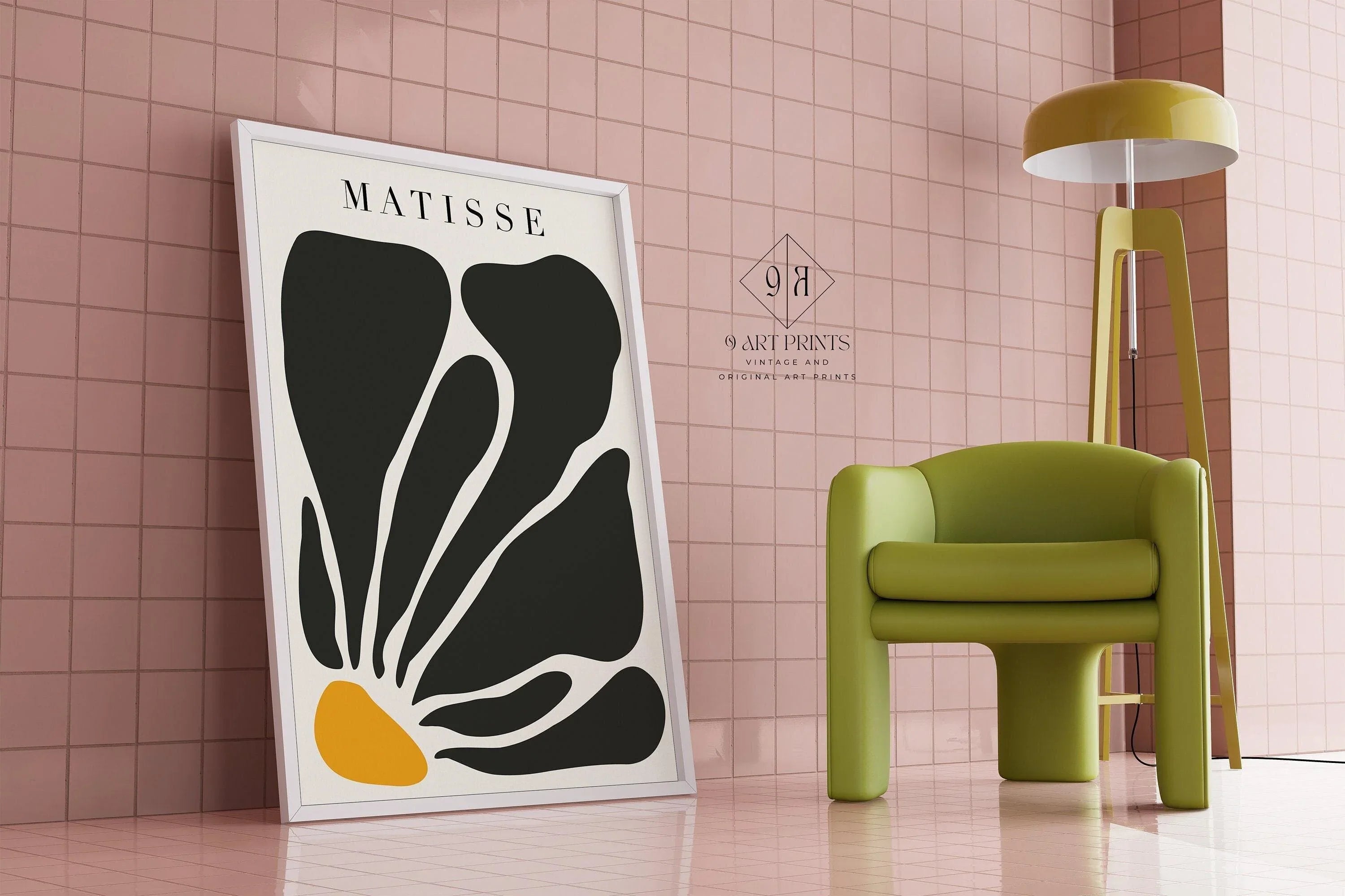 Henri Matisse - Papier Decoupes Black Flower | Famous Painting