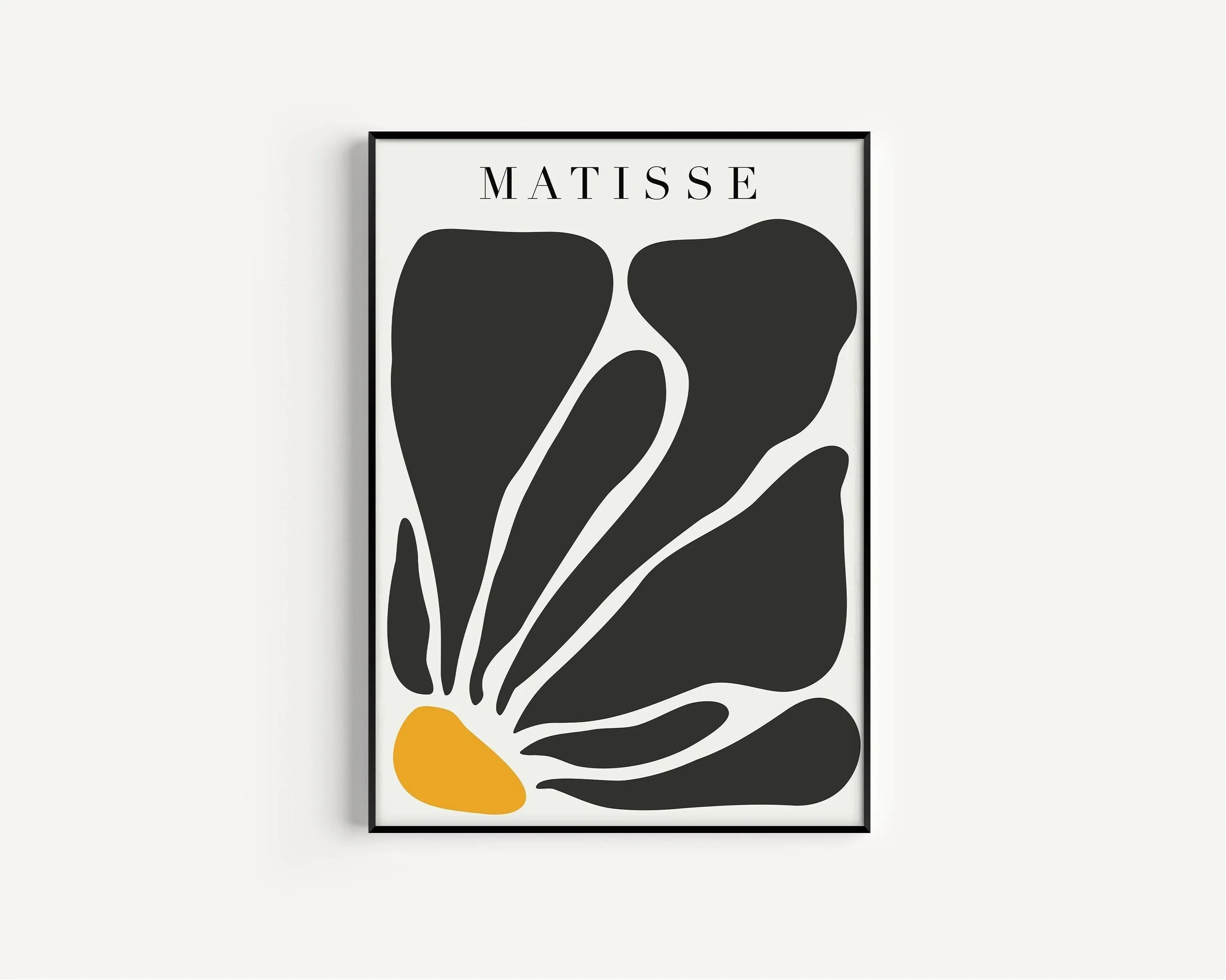 Henri Matisse - Papier Decoupes Black Flower | Famous Painting