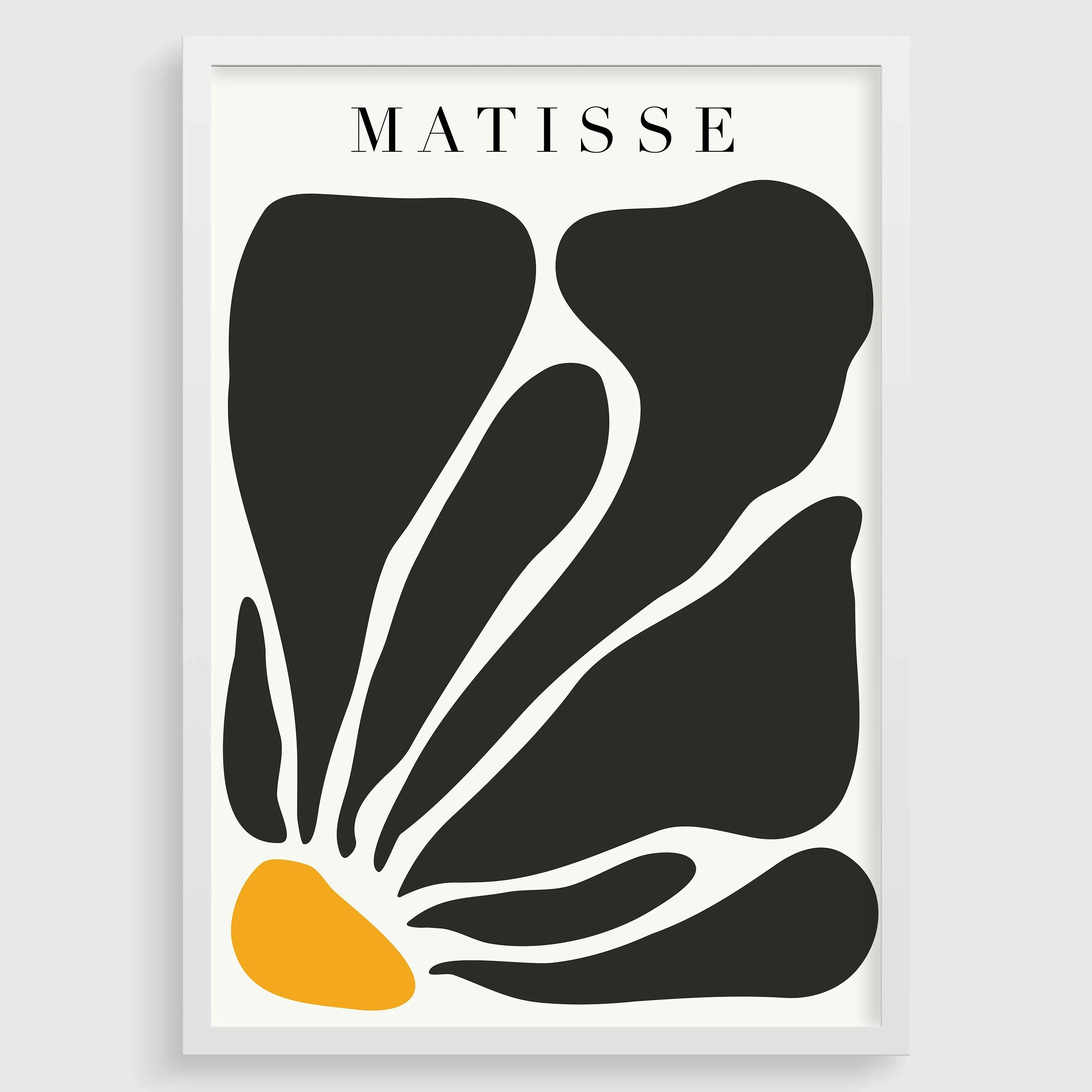 Henri Matisse - Papier Decoupes Black Flower | Famous Painting