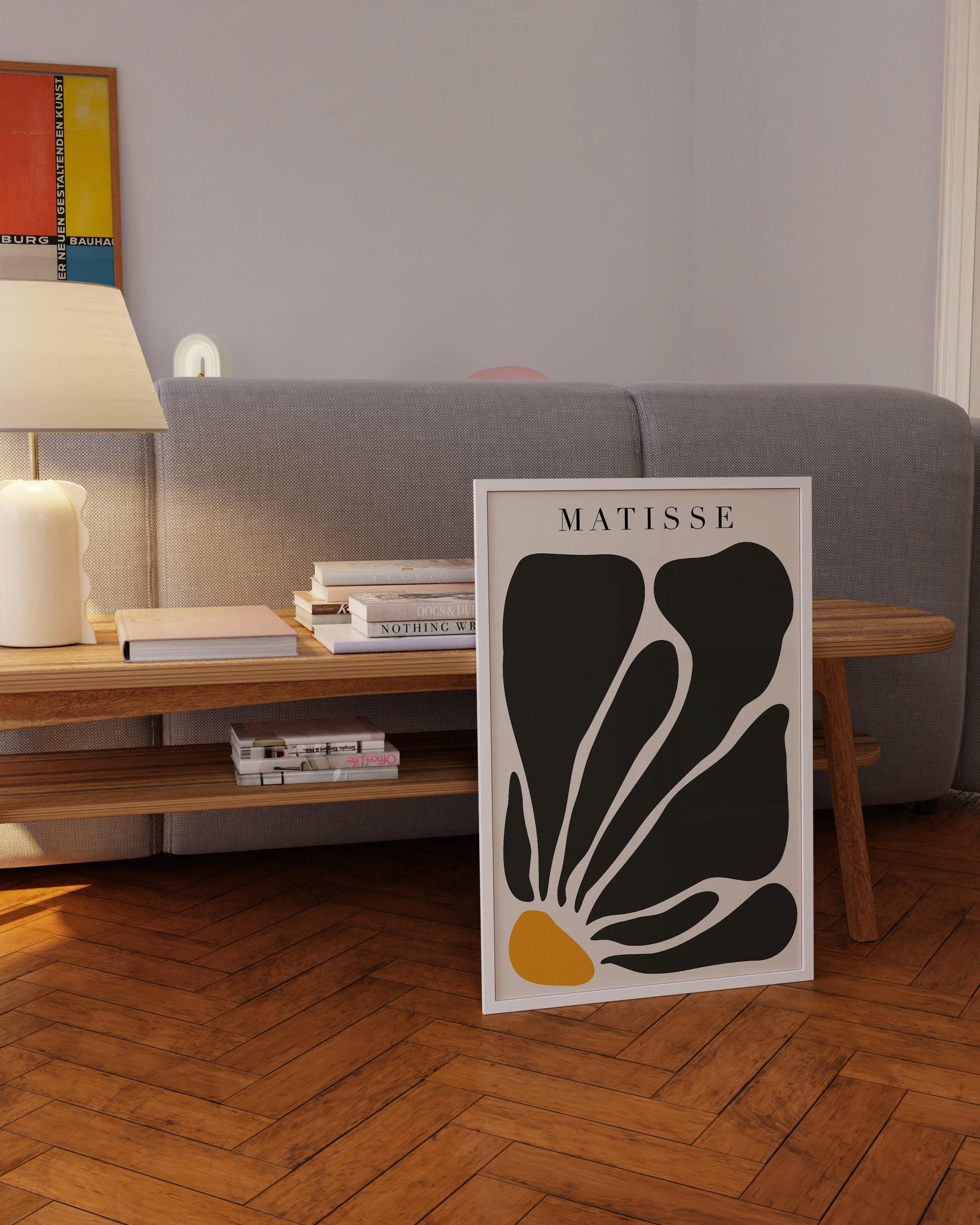 Henri Matisse - Papier Decoupes Black Flower | Famous Painting