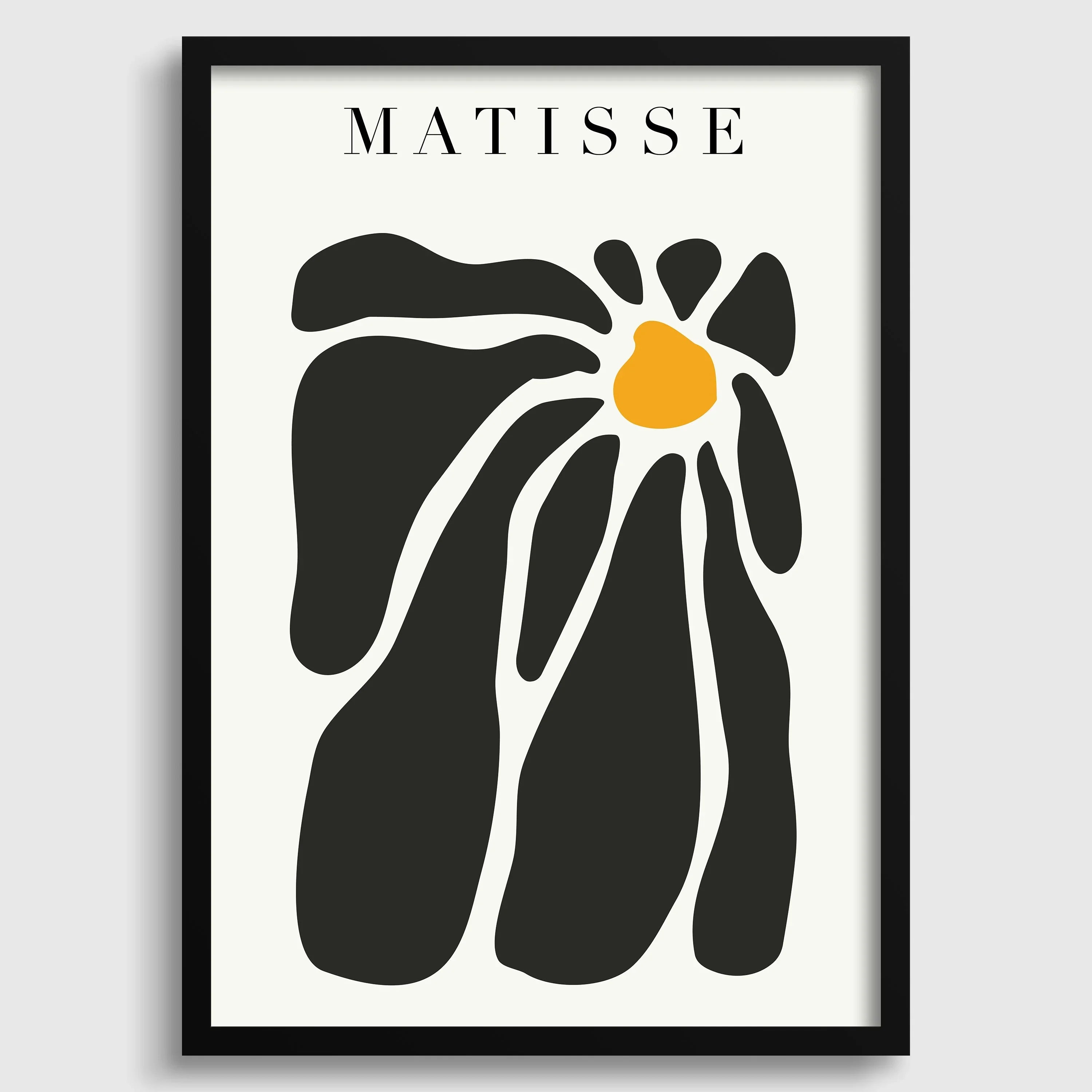 Henri Matisse - Papier Decoupes Black Flower | Famous Painting