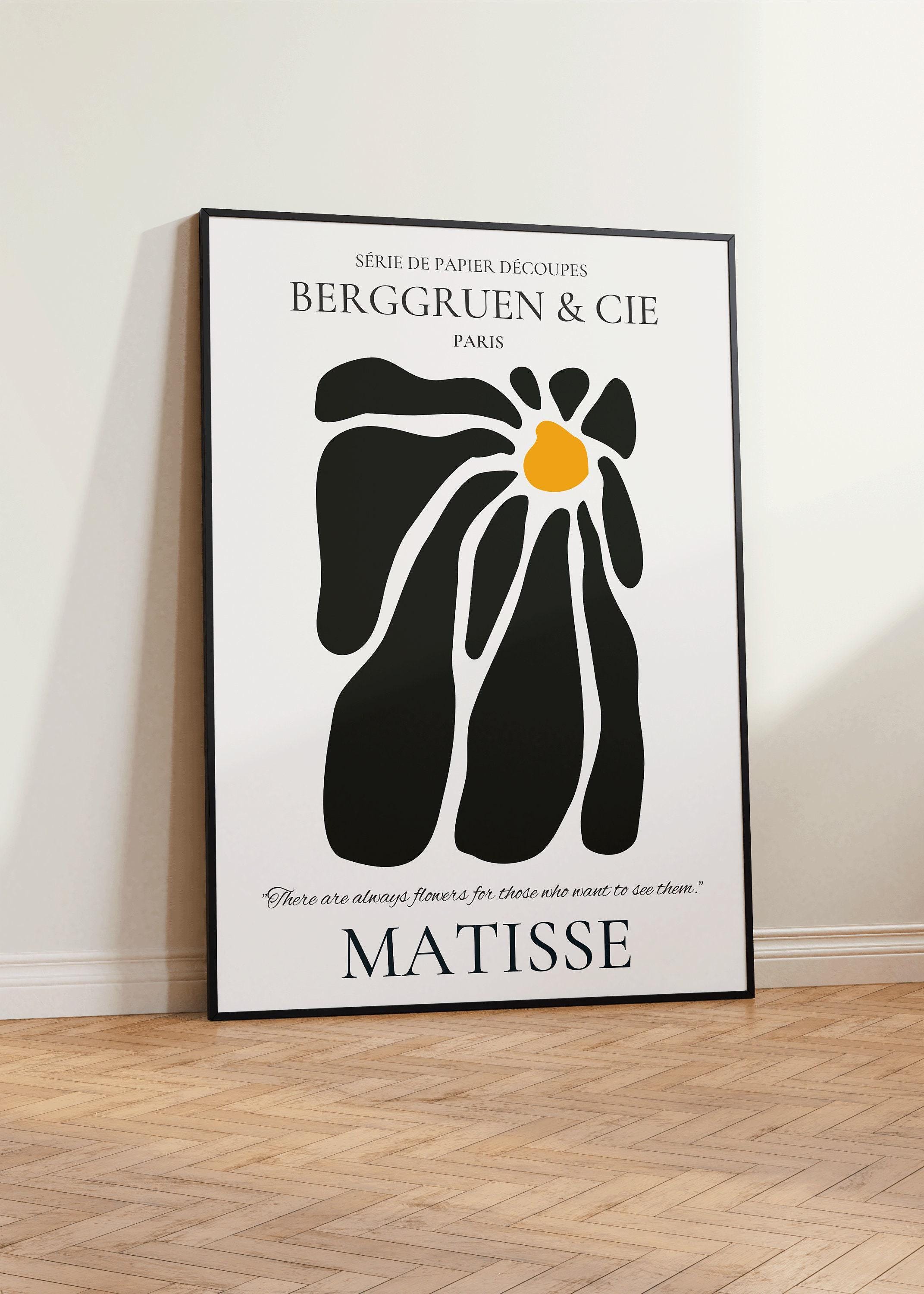 Henri Matisse - Papier Decoupes Black Flower | Famous Painting
