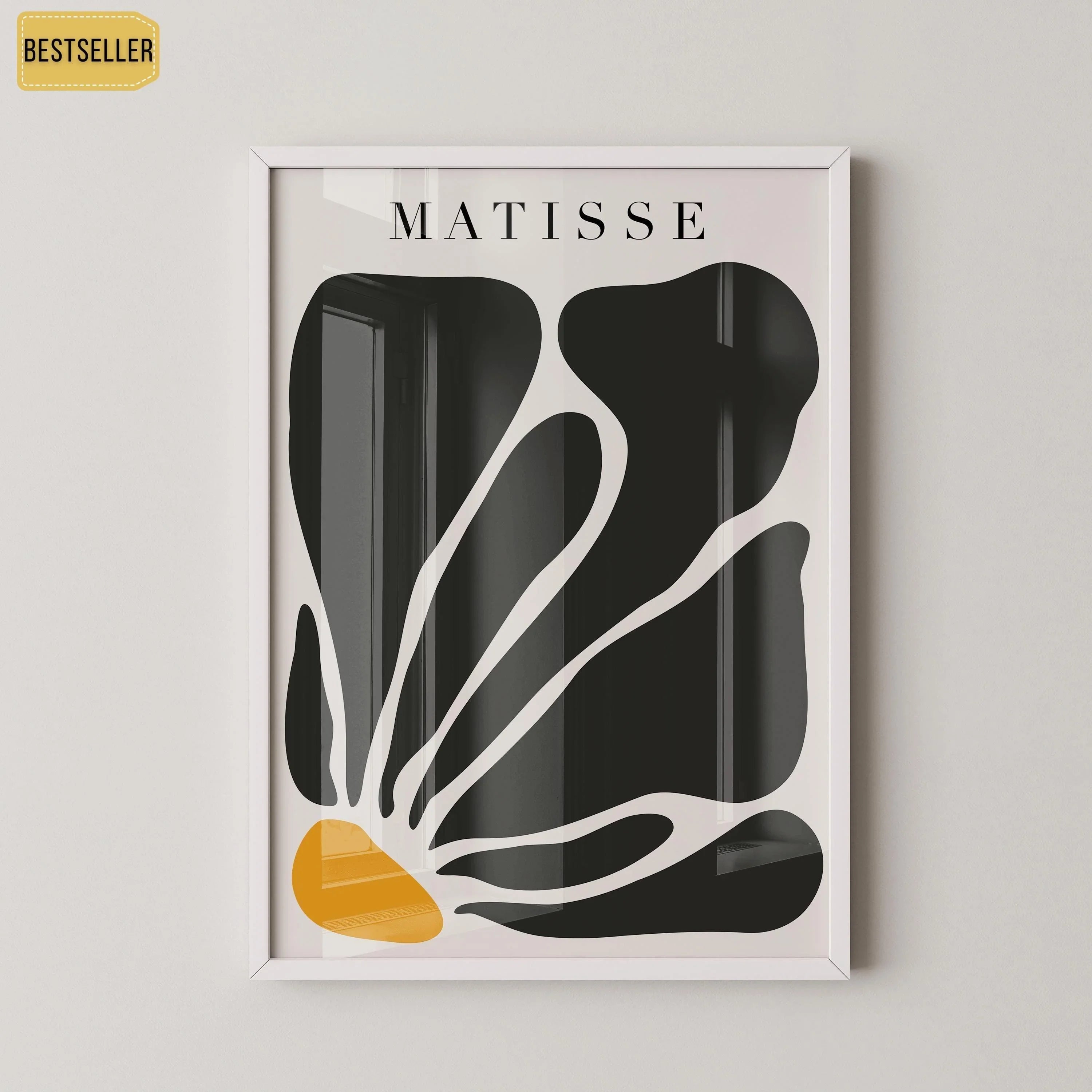 Henri Matisse - Papier Decoupes Black Flower | Famous Painting