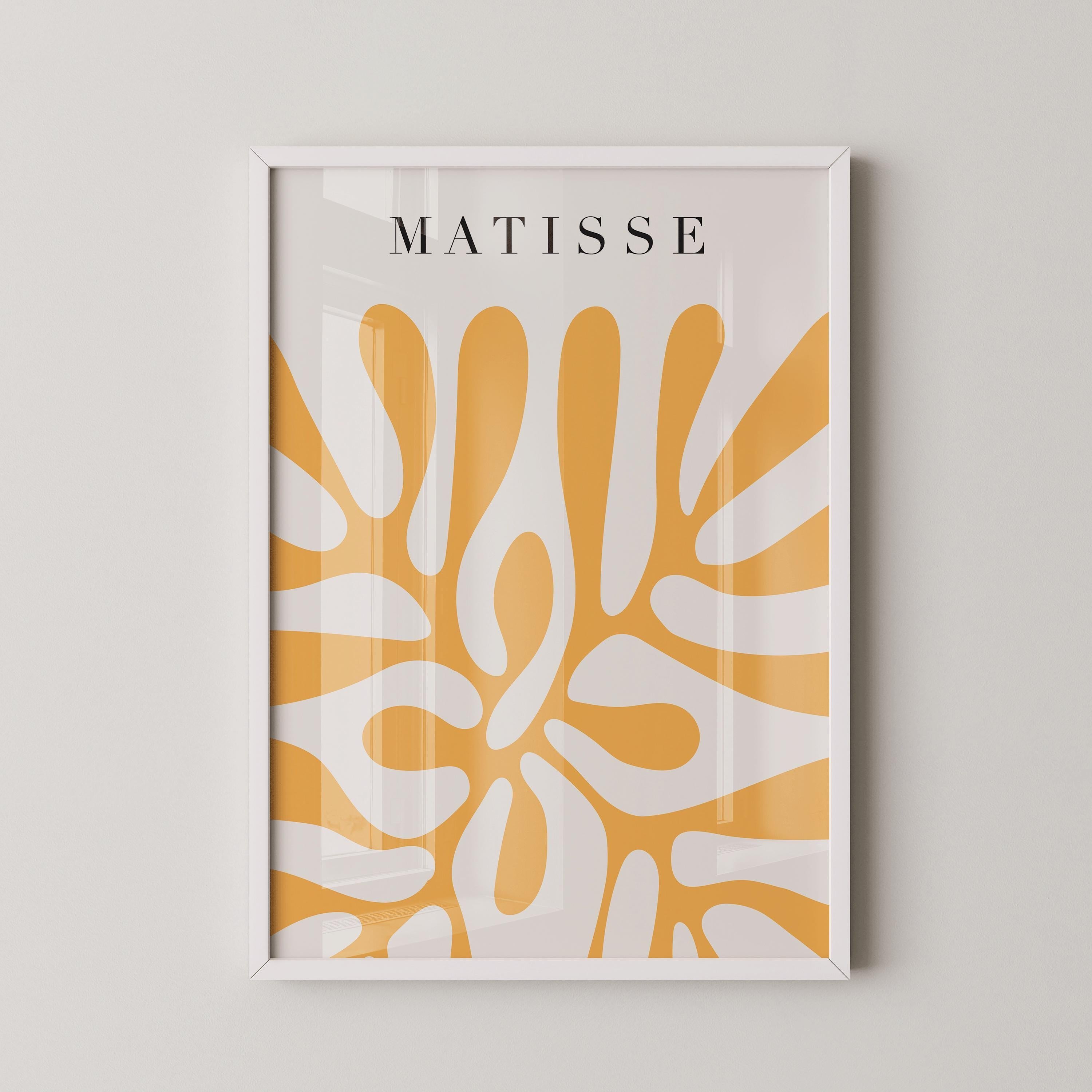 Henri Matisse - Papier Decoupes in Yellow | Famous Art (available handframed or unframed) - 9ArtPrints