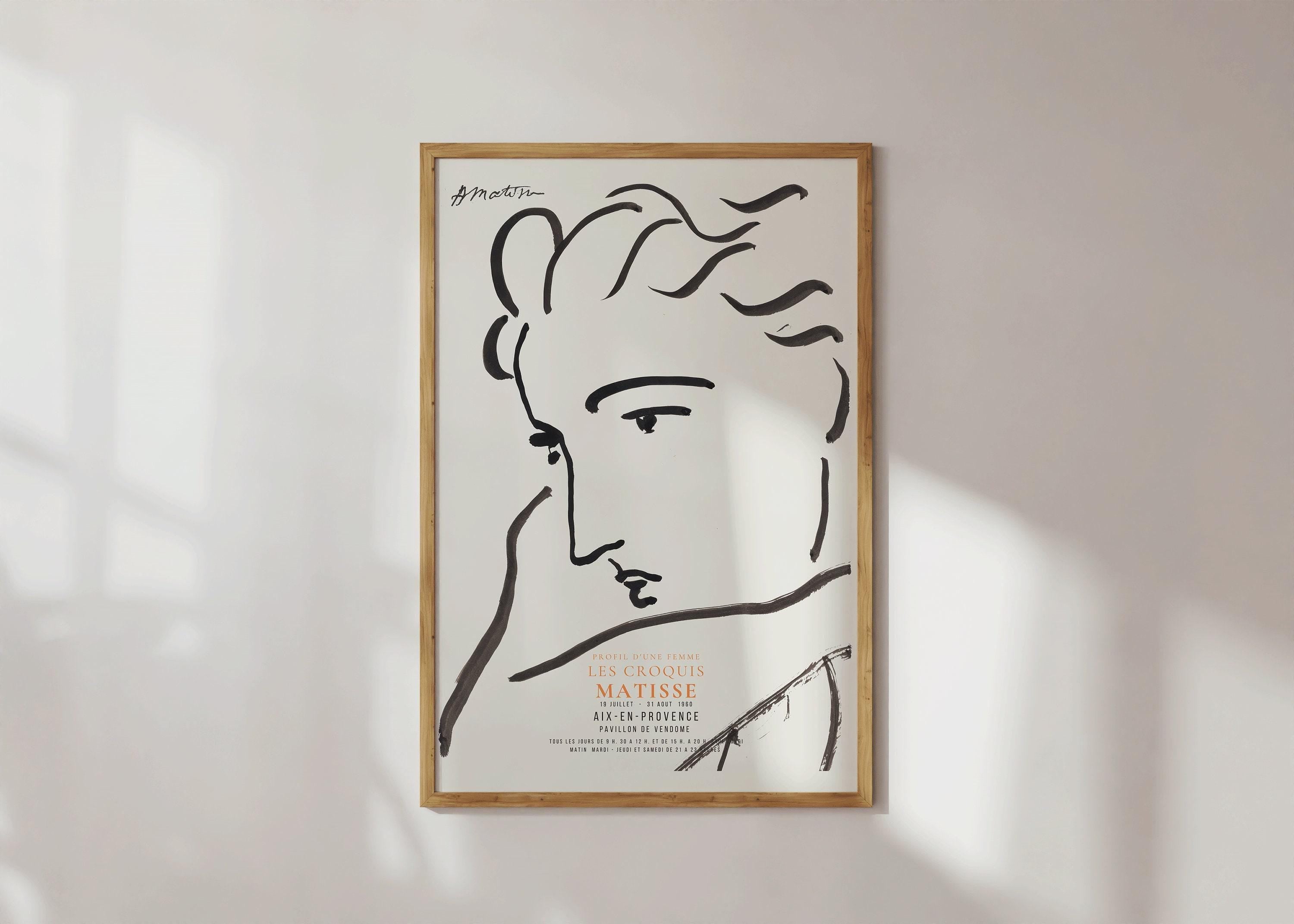 Henri Matisse - Profile of a Woman | Famous Sketch Art