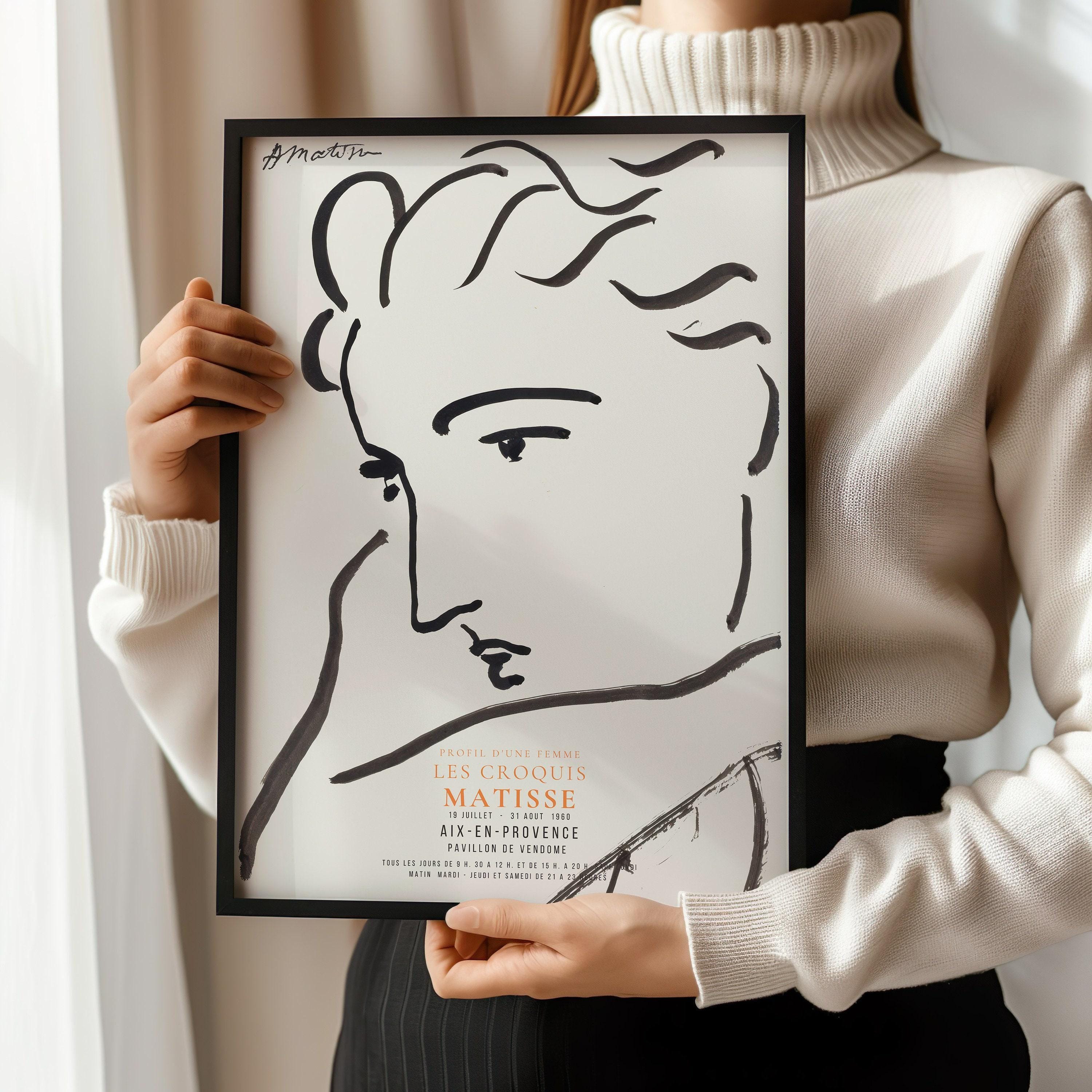 Henri Matisse - Profile of a Woman | Famous Sketch Art