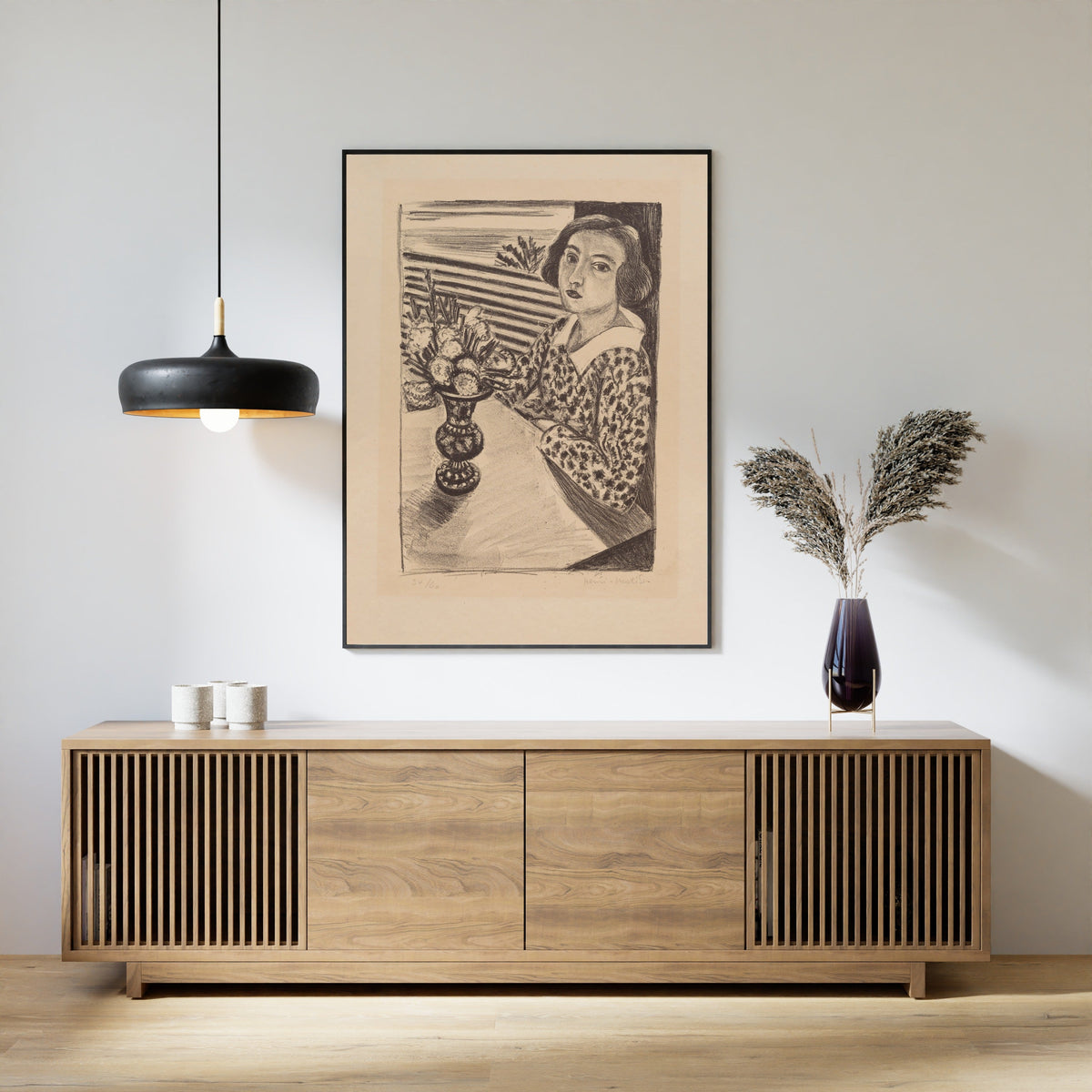 Henri Matisse — Seated Young Girl with a Bouquet of Flowers | Fine Art Print - 9ArtPrints