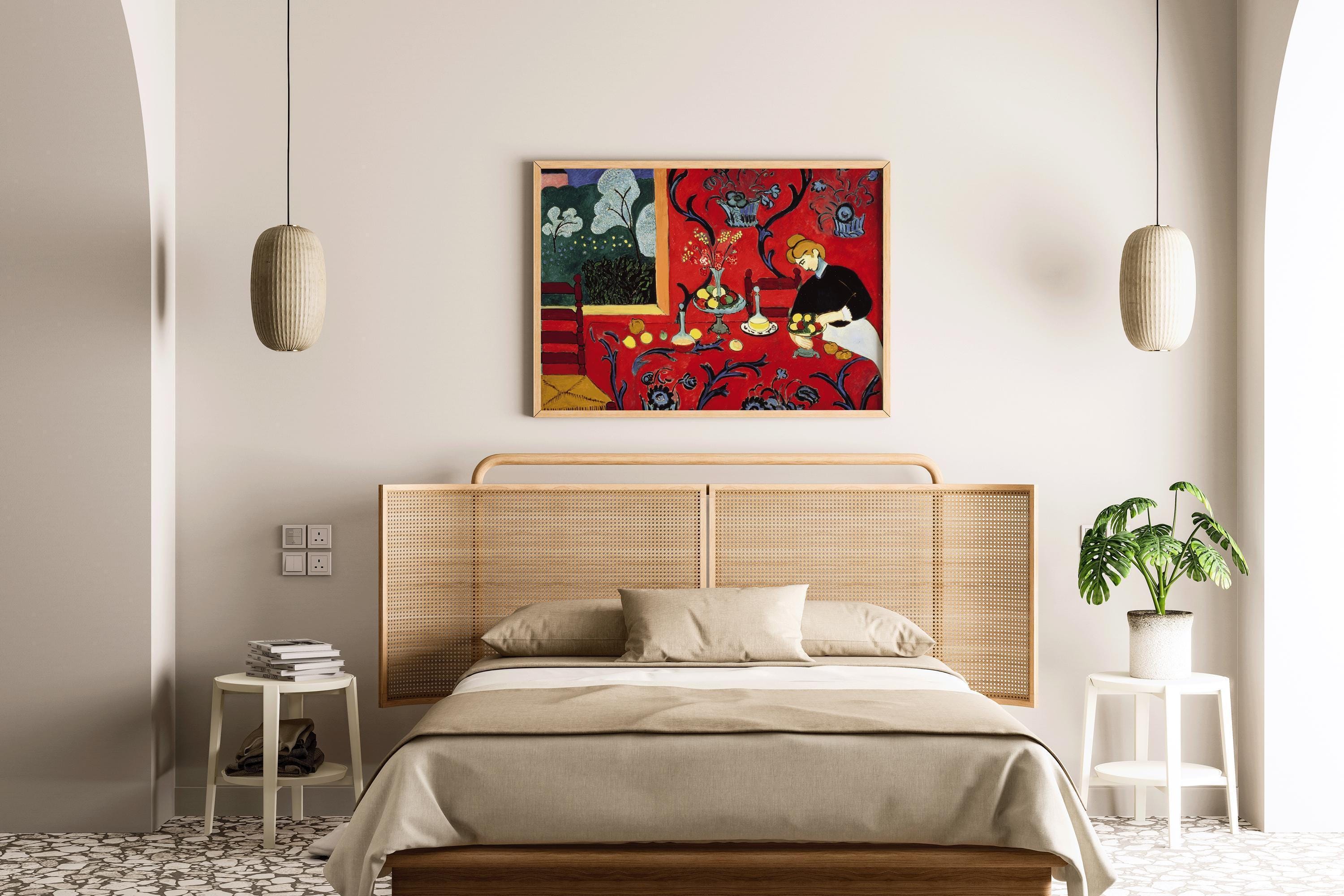 Henri Matisse - The Dessert: Harmony in Red (1907) | Our Striking, Gorgeous Bestseller in Brilliant Red (available unframed or framed) - 9ArtPrints