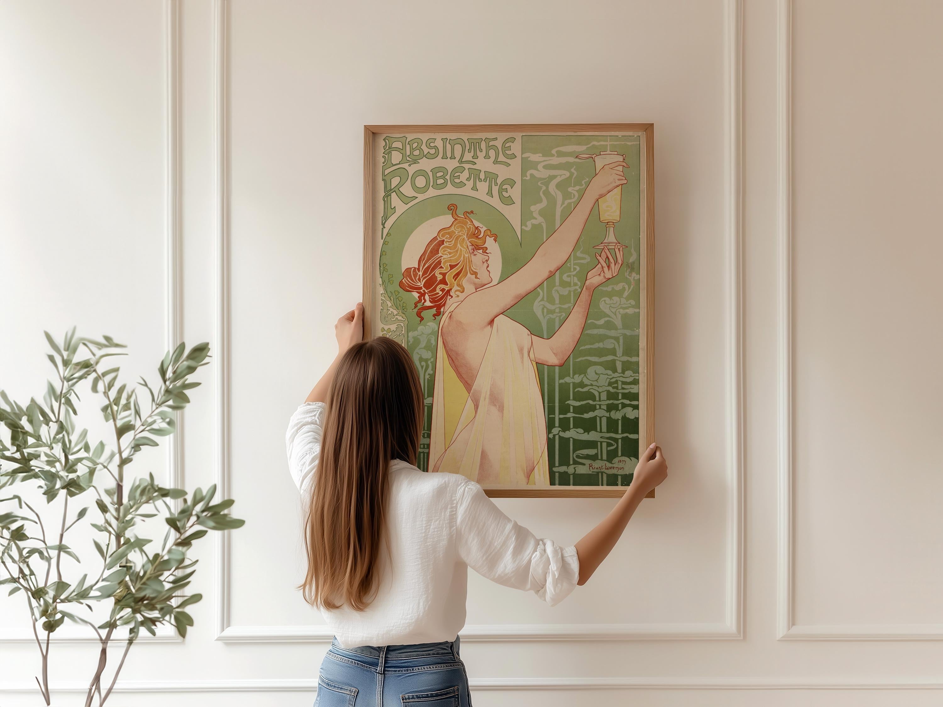 Henri Privat - Livemont – Absinthe Robette | The Most Beautiful Vintage Absinthe Poster | Art Nouveau Classic available handframed or unframed - 9ArtPrints