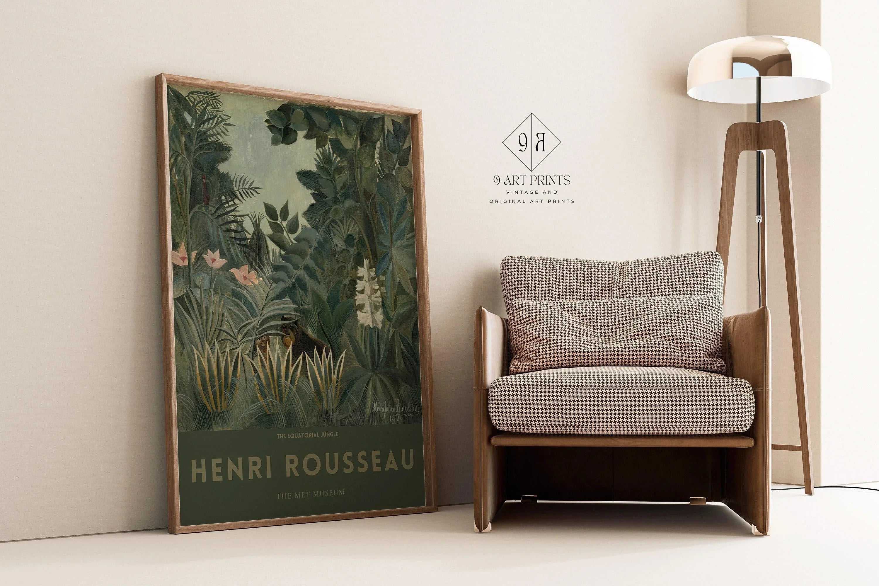 Henri Rousseau - The EQUATORIAL JUNGLE | Famous Art (available handframed or unframed) - 9ArtPrints