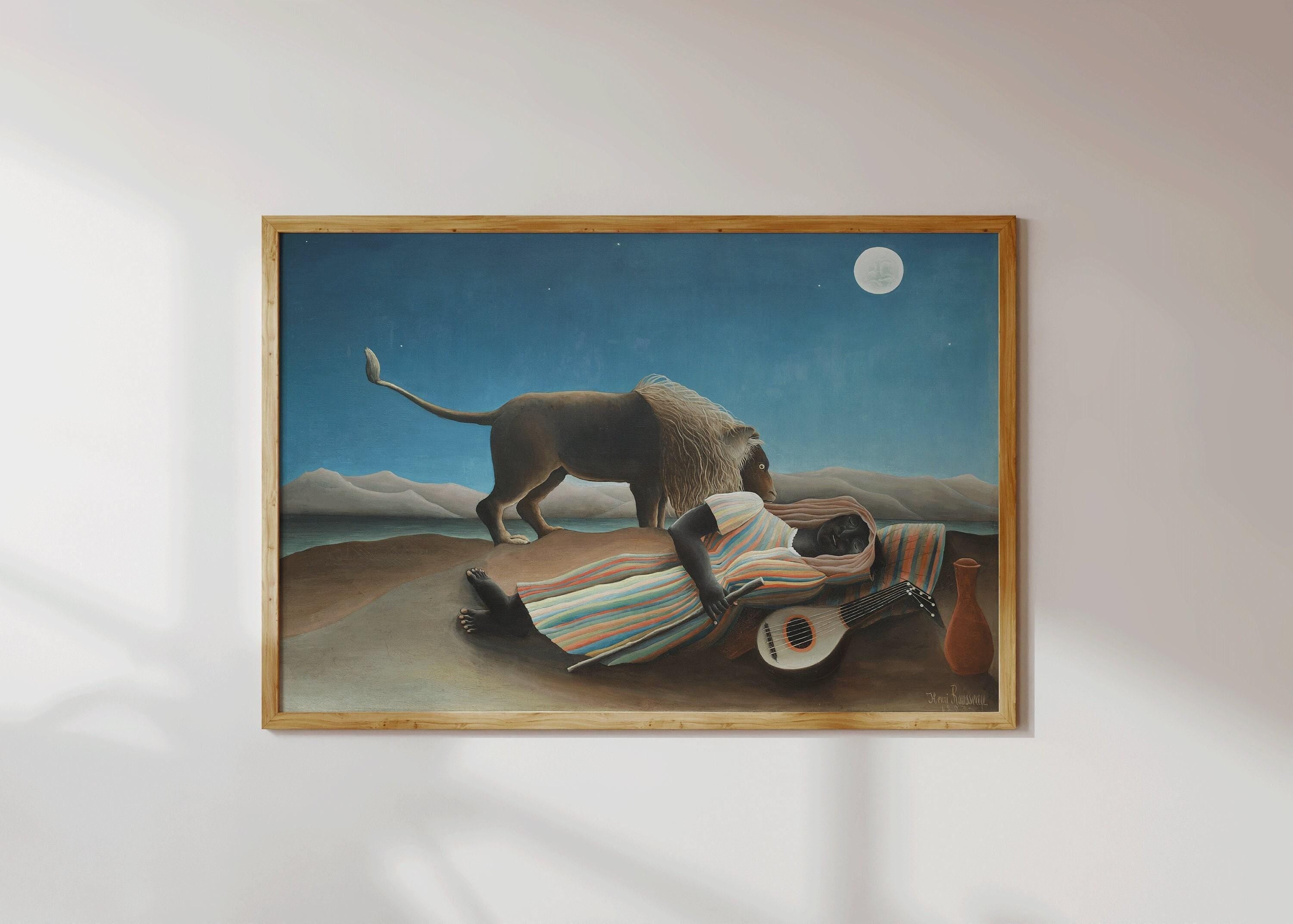 Henri Rousseau - The Sleeping Gypsy | Famous Art