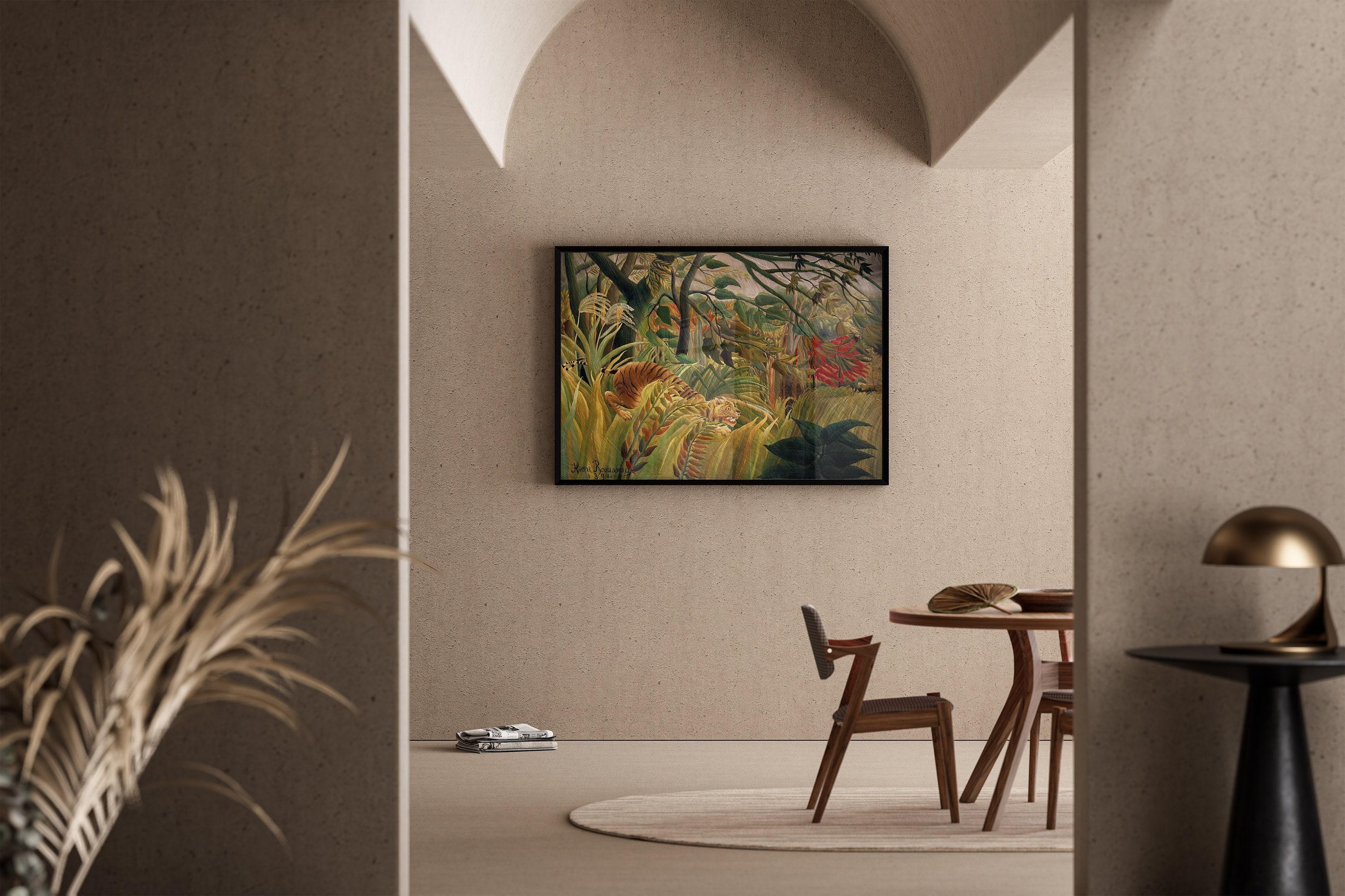 Henri Rousseau - Tiger in a Tropical Jungle | Famous Art (available handframed or unframed) - 9ArtPrints