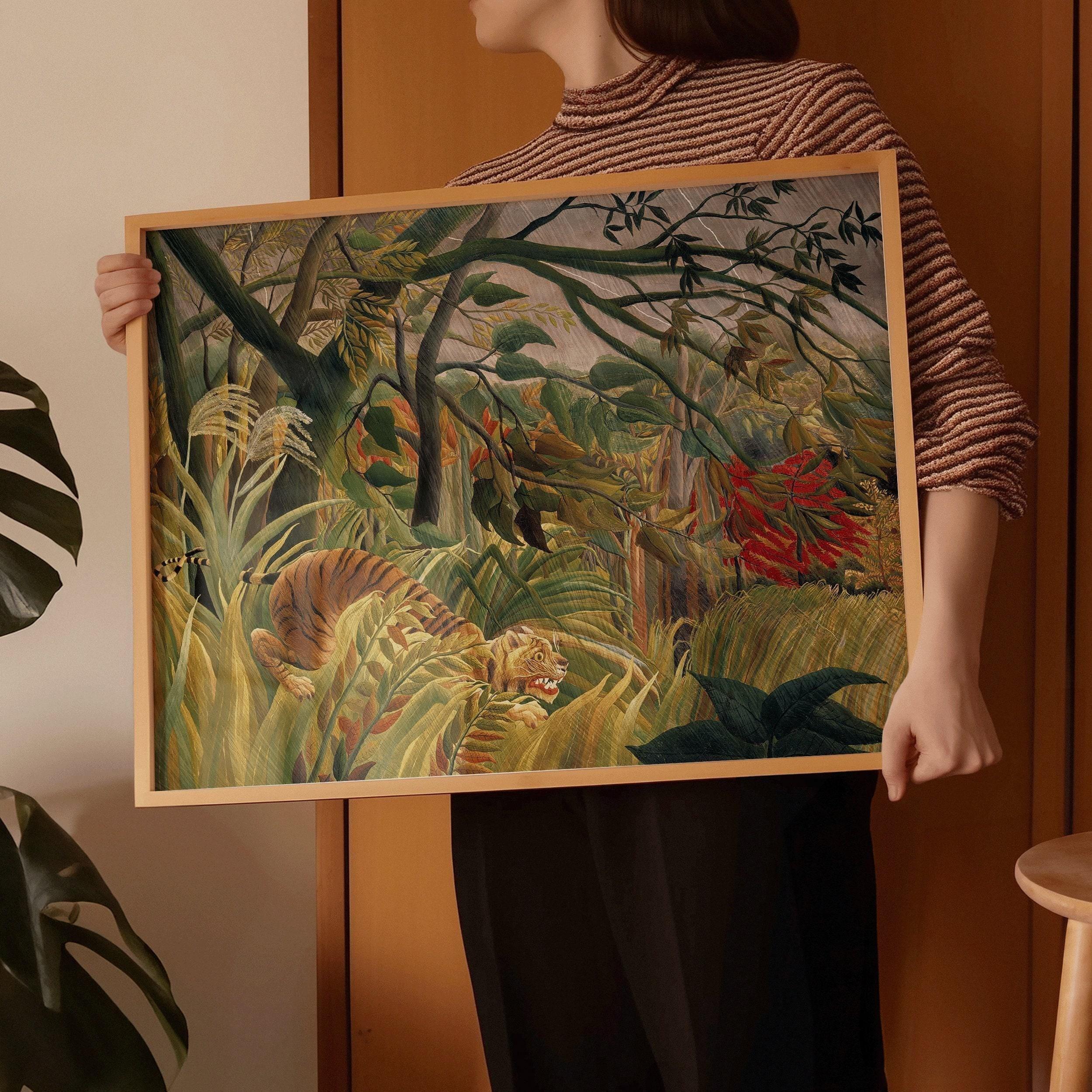 Henri Rousseau - Tiger in a Tropical Jungle | Famous Art