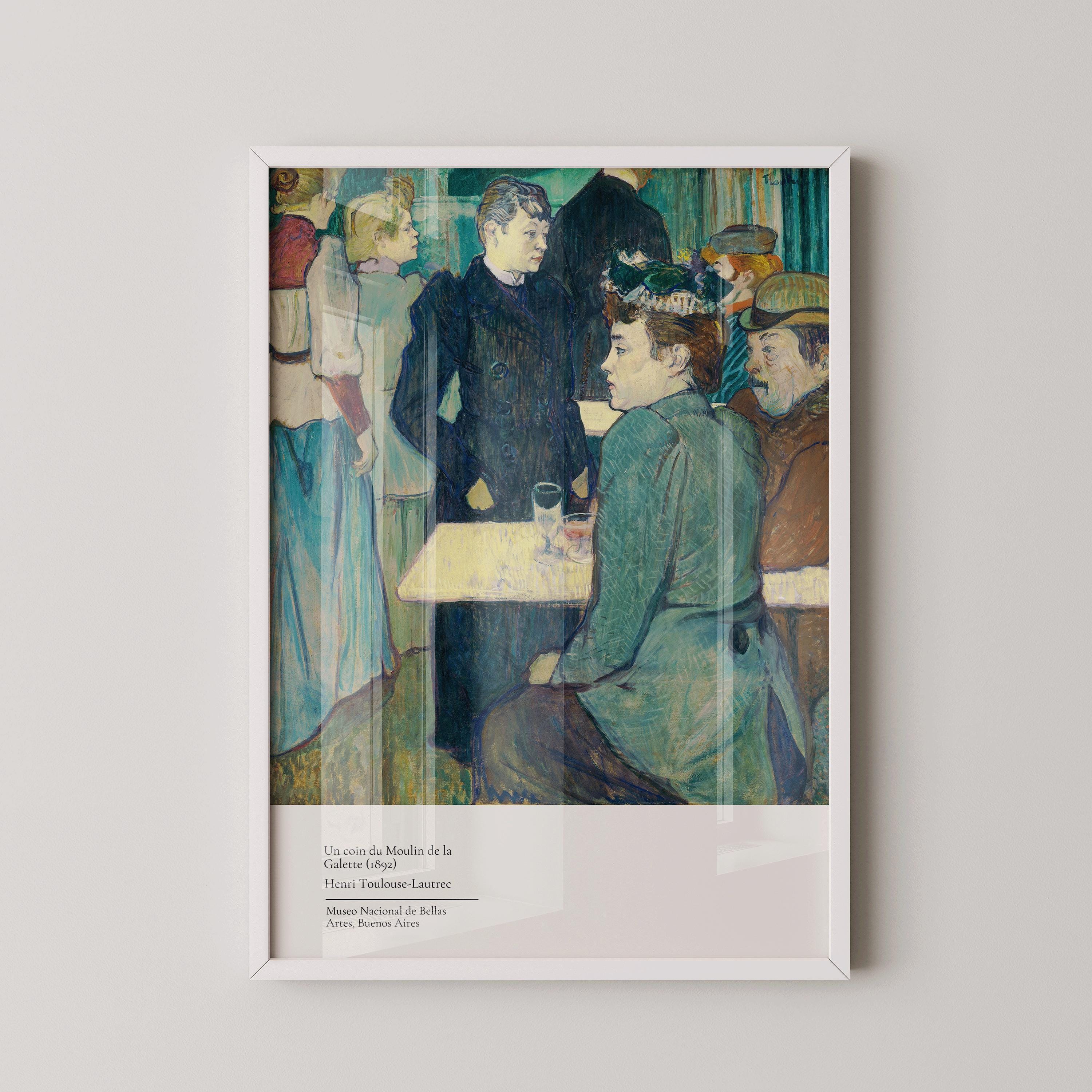 Henri Toulouse Lautrec - Au Coin du Moulin de la Galette | Famous Art Museum Exhibition Poster