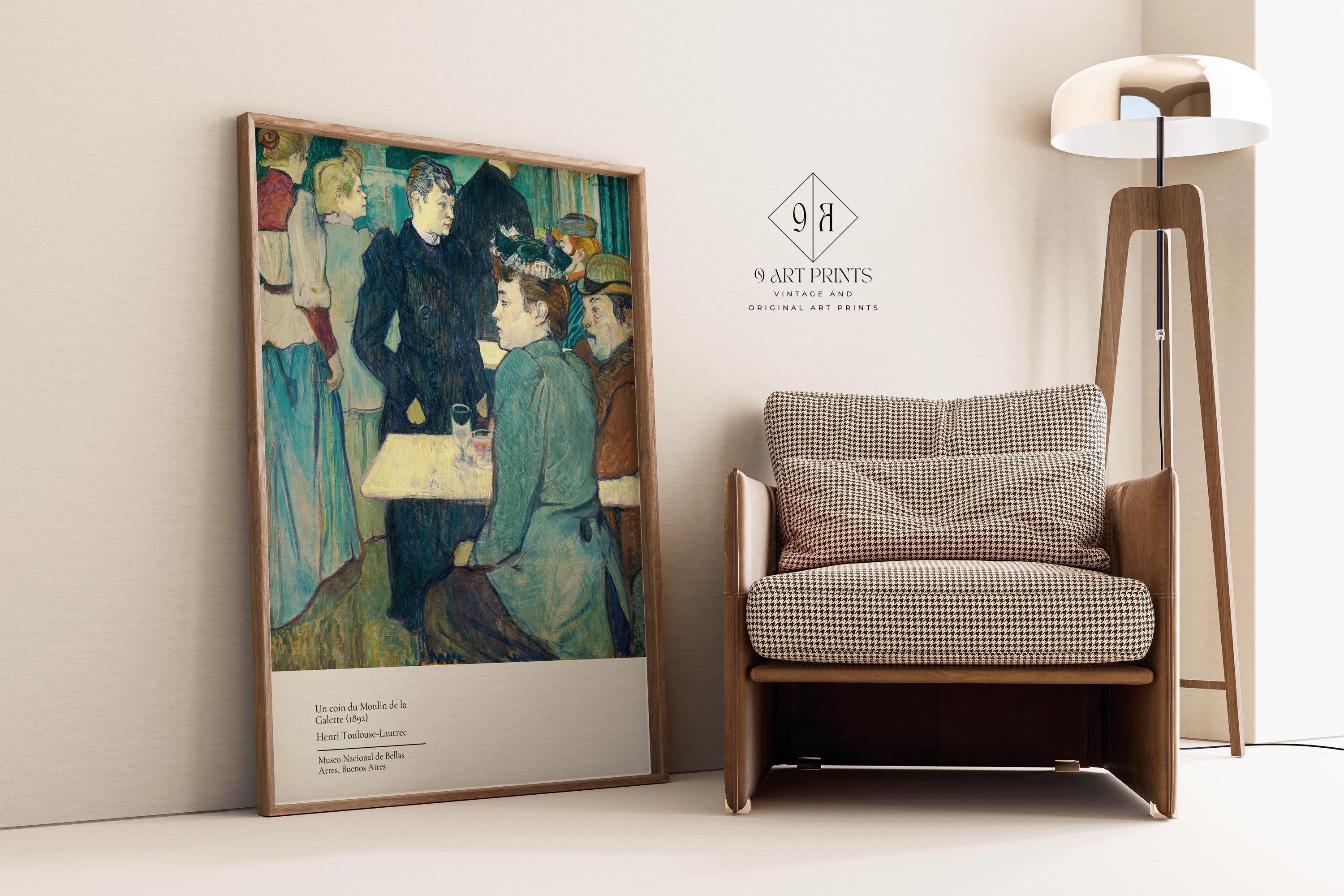 Henri Toulouse Lautrec - Au Coin du Moulin de la Galette | Famous Art Museum Exhibition Poster