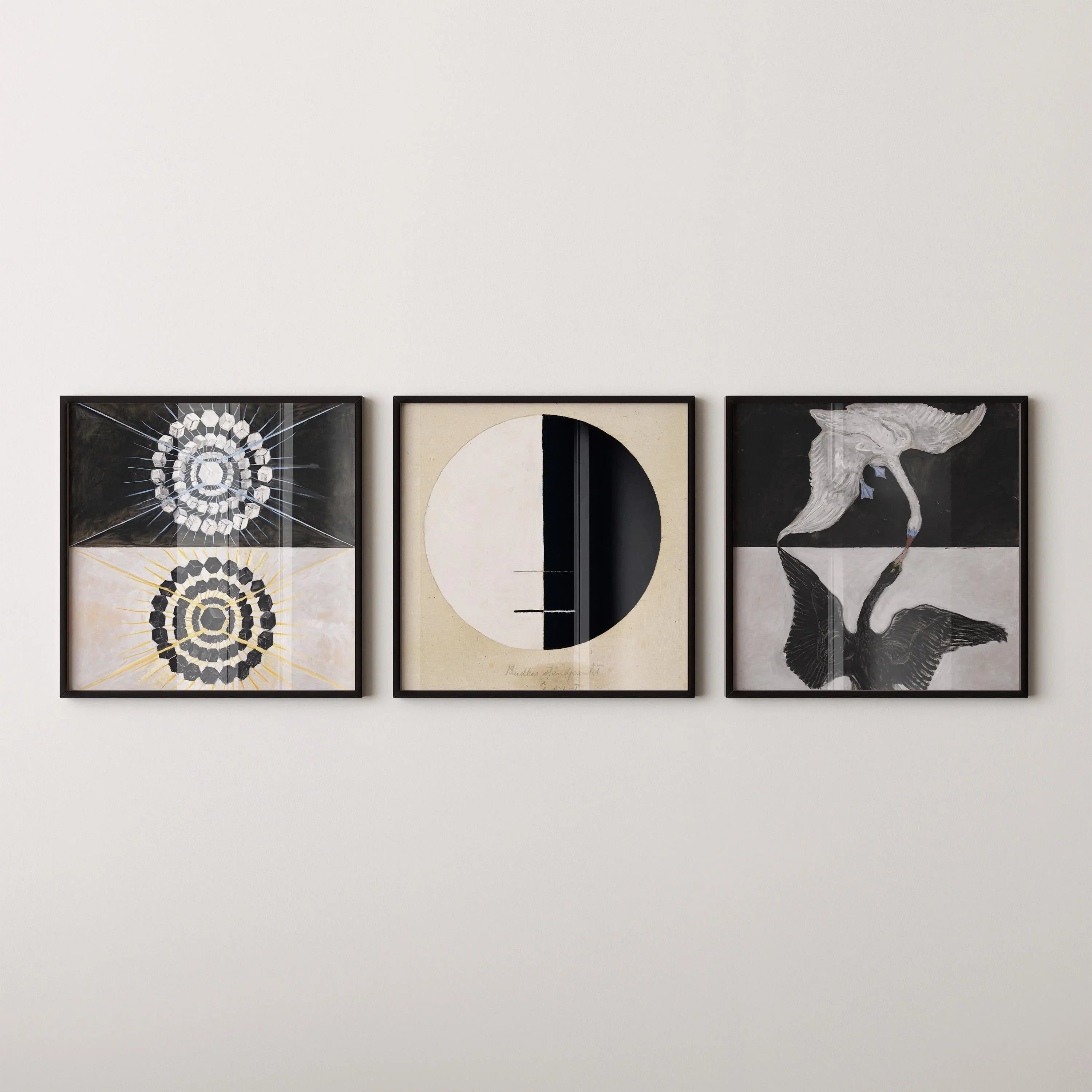 Hilma Af Klint STATEMENT TRIO Art | Abstract Vintage Art available framed 1x1 - 9ArtPrints