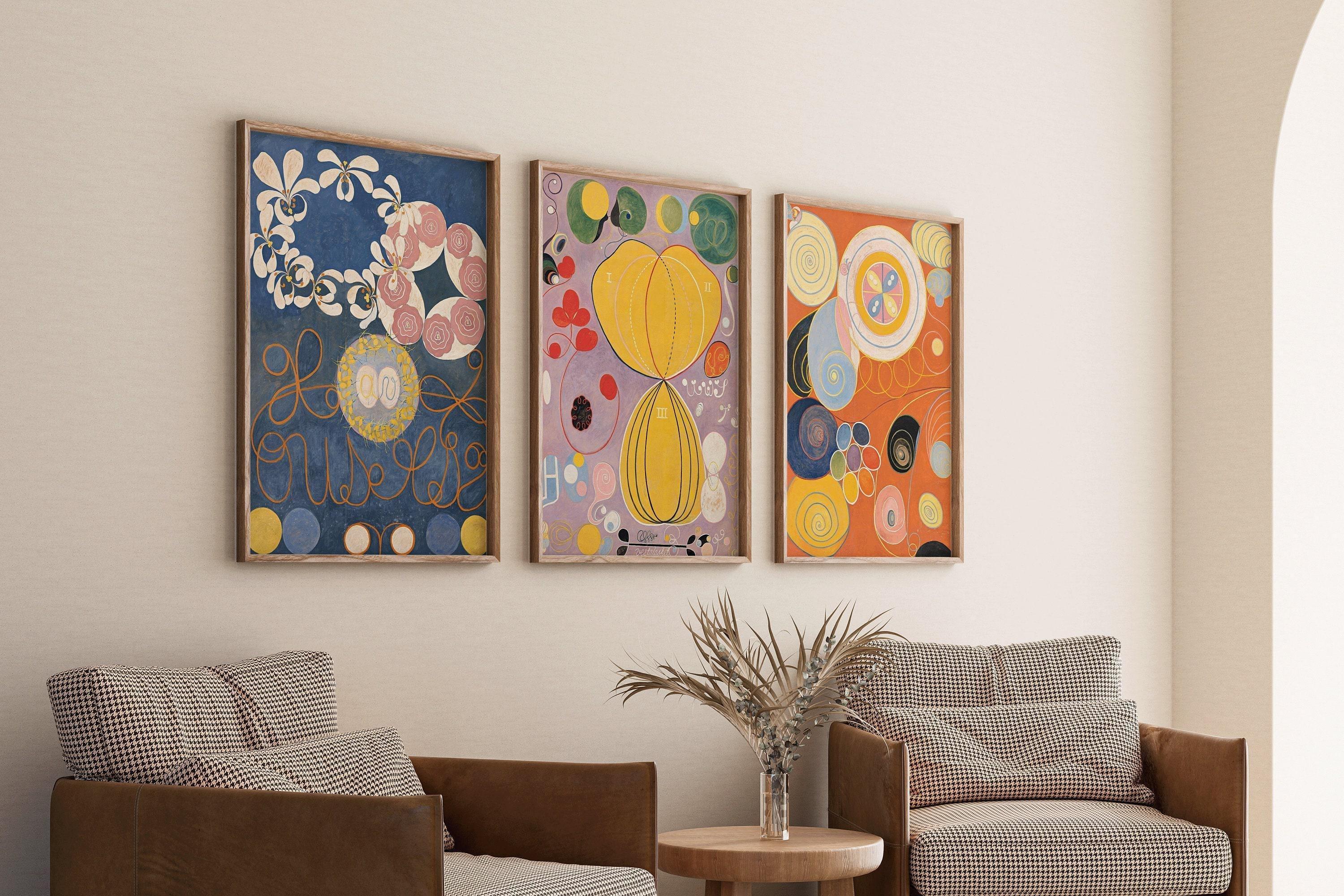 Hilma Af Klint STATEMENT TRIO | Vintage Abstract Art (Available Frame or unframed) - 9ArtPrints