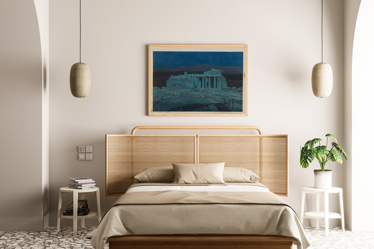 Hiroshi Yoshida Print: Athens Ancient Ruins, Japanese Woodblock Art - 9ArtPrints