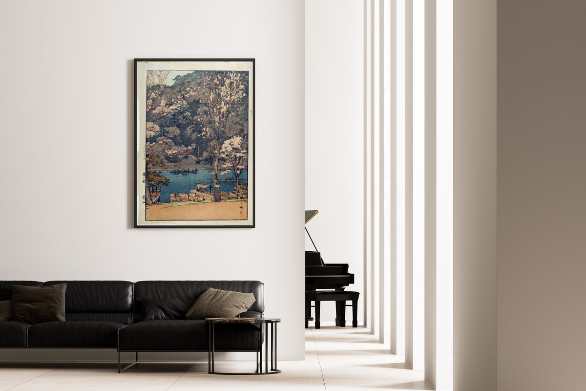 Hiroshi Yoshida Arashiyama Lake Giclee Print: Vintage Japanese Woodblock Art - 9ArtPrints