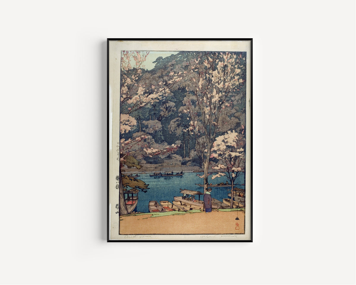 Hiroshi Yoshida Arashiyama Lake Giclee Print: Vintage Japanese Woodblock Art - 9ArtPrints
