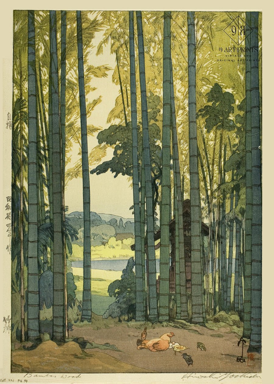 Hiroshi Yoshida Bamboo Forest Print: Japanese Woodblock Art - 9ArtPrints