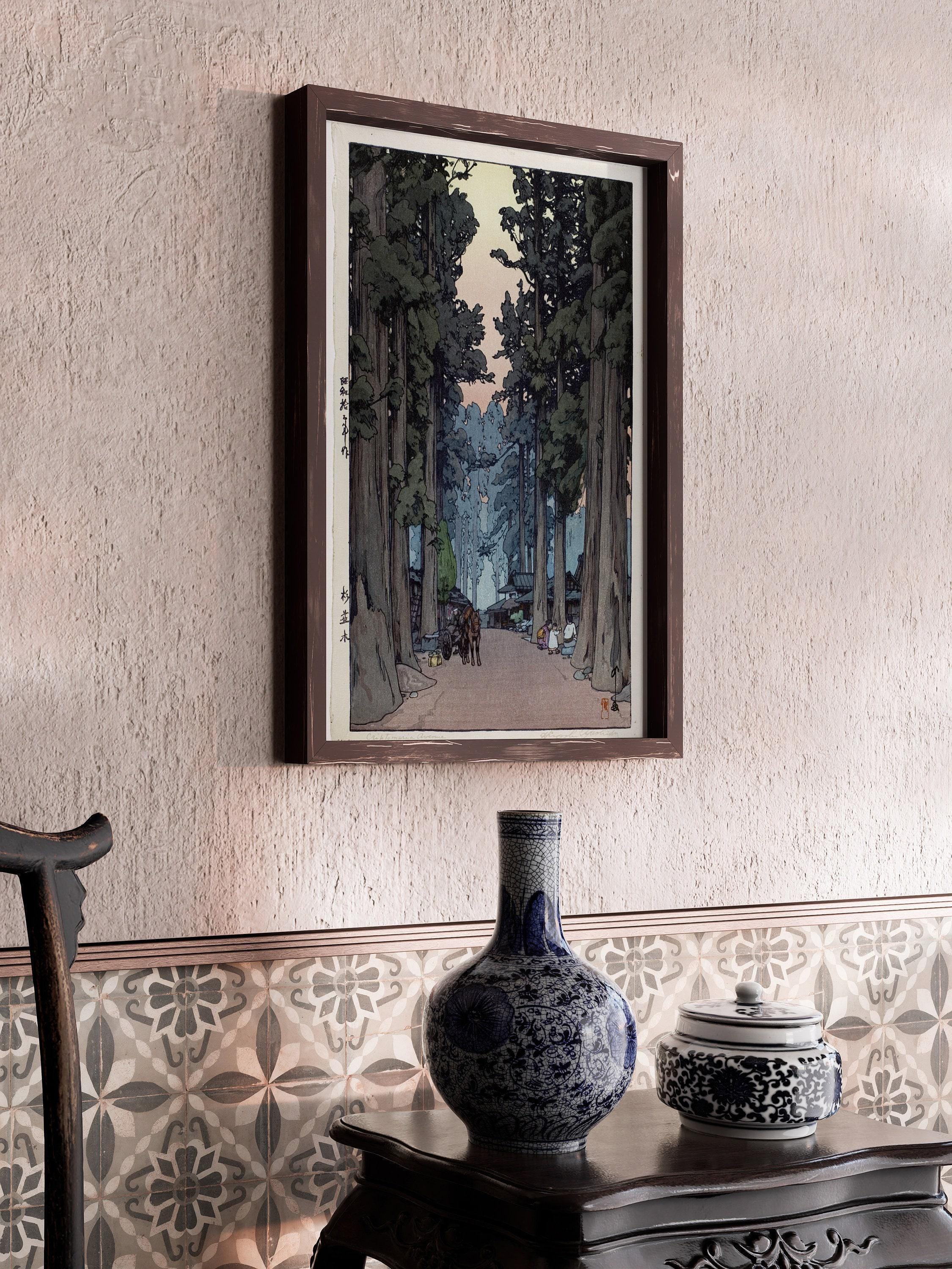 Hiroshi Yoshida Cryptomeria Avenue Giclee Print: Japanese Woodblock Art - 9ArtPrints