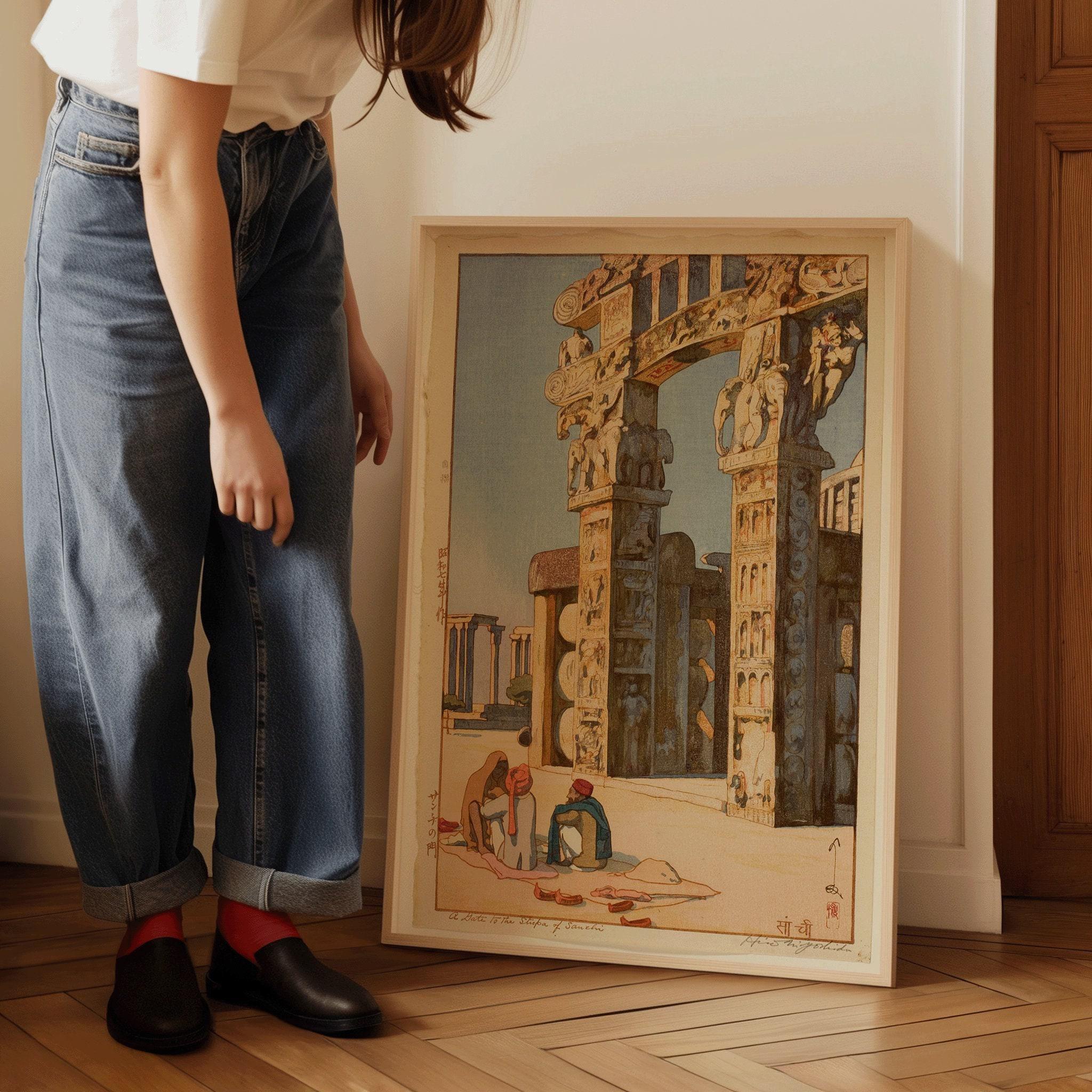 Hiroshi Yoshida – Gate to the Stupa at Sanchi | PRINT | Vintage Japanese Woodblock Art