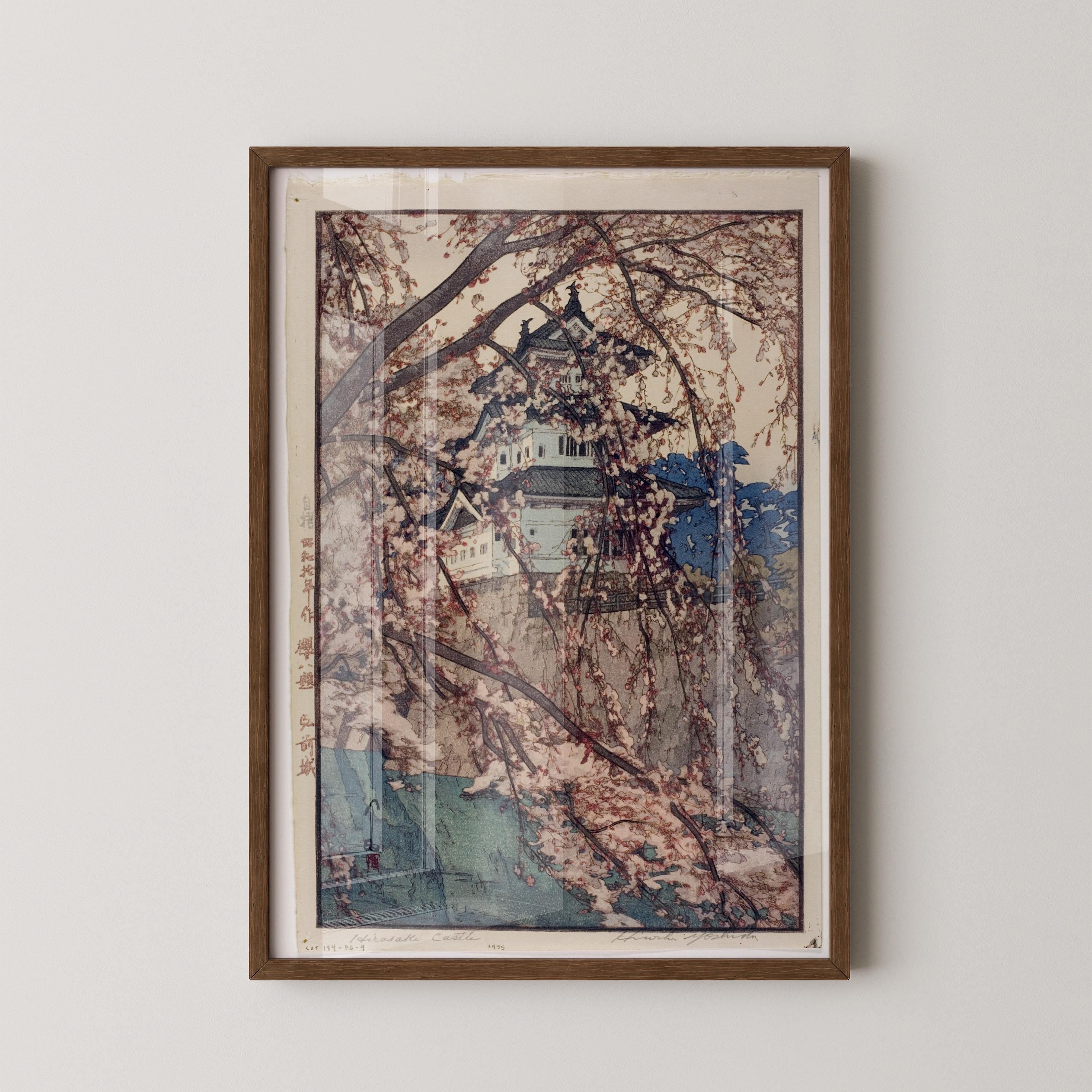 Hiroshi Yoshida Hirasaki Castle Print: Vintage Japanese Woodblock Art - 9ArtPrints
