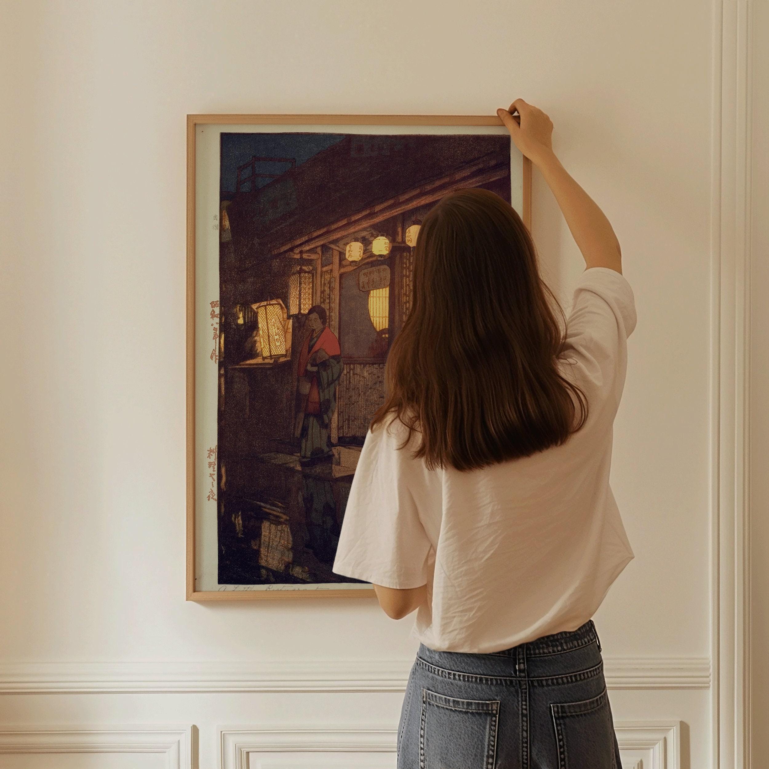 Hiroshi Yoshida Japanese Art Print: Restaurant at Night Giclee, Framed or Unframed - 9ArtPrints