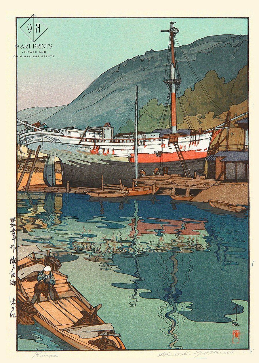 Hiroshi Yoshida Kinoe Print: Vintage Japanese Woodblock Art - 9ArtPrints
