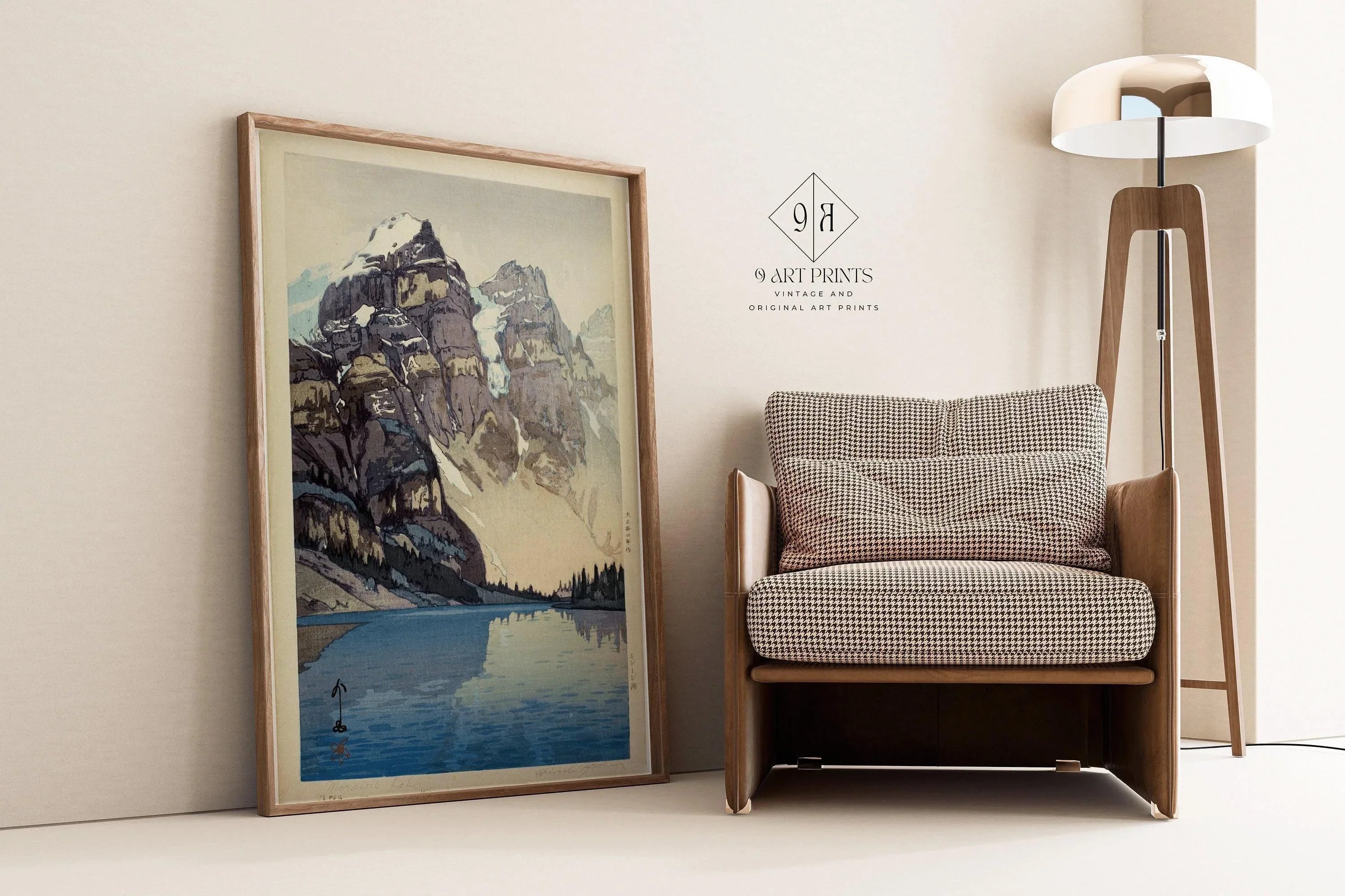 Hiroshi Yoshida – Moraine Lake | PRINT | One of Our Most Beautiful & Tranquil Vintage Japanese Woodblock Art available framed - 9ArtPrints