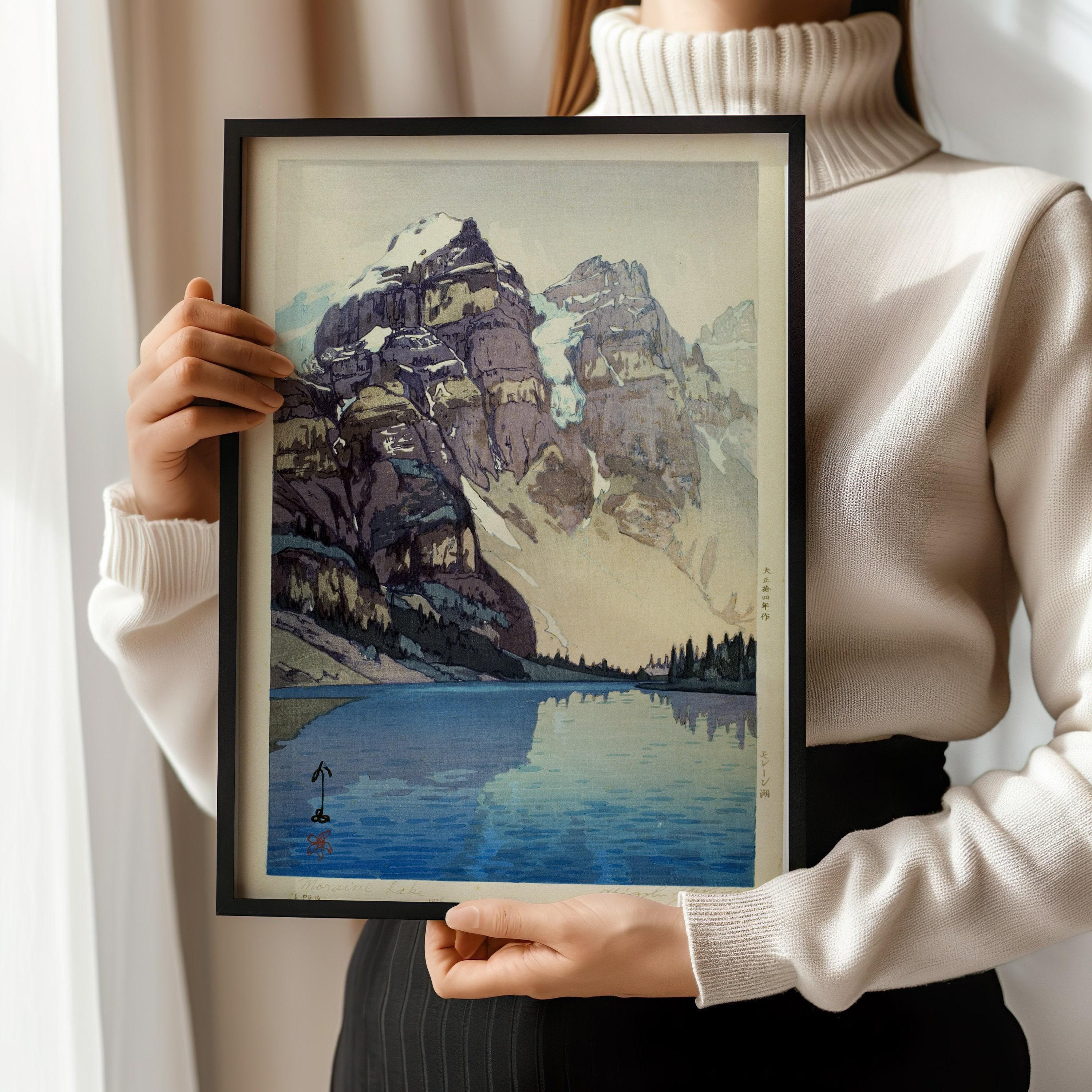 Hiroshi Yoshida – Moraine Lake | PRINT | One of Our Most Beautiful & Tranquil Vintage Japanese Woodblock Art available framed - 9ArtPrints