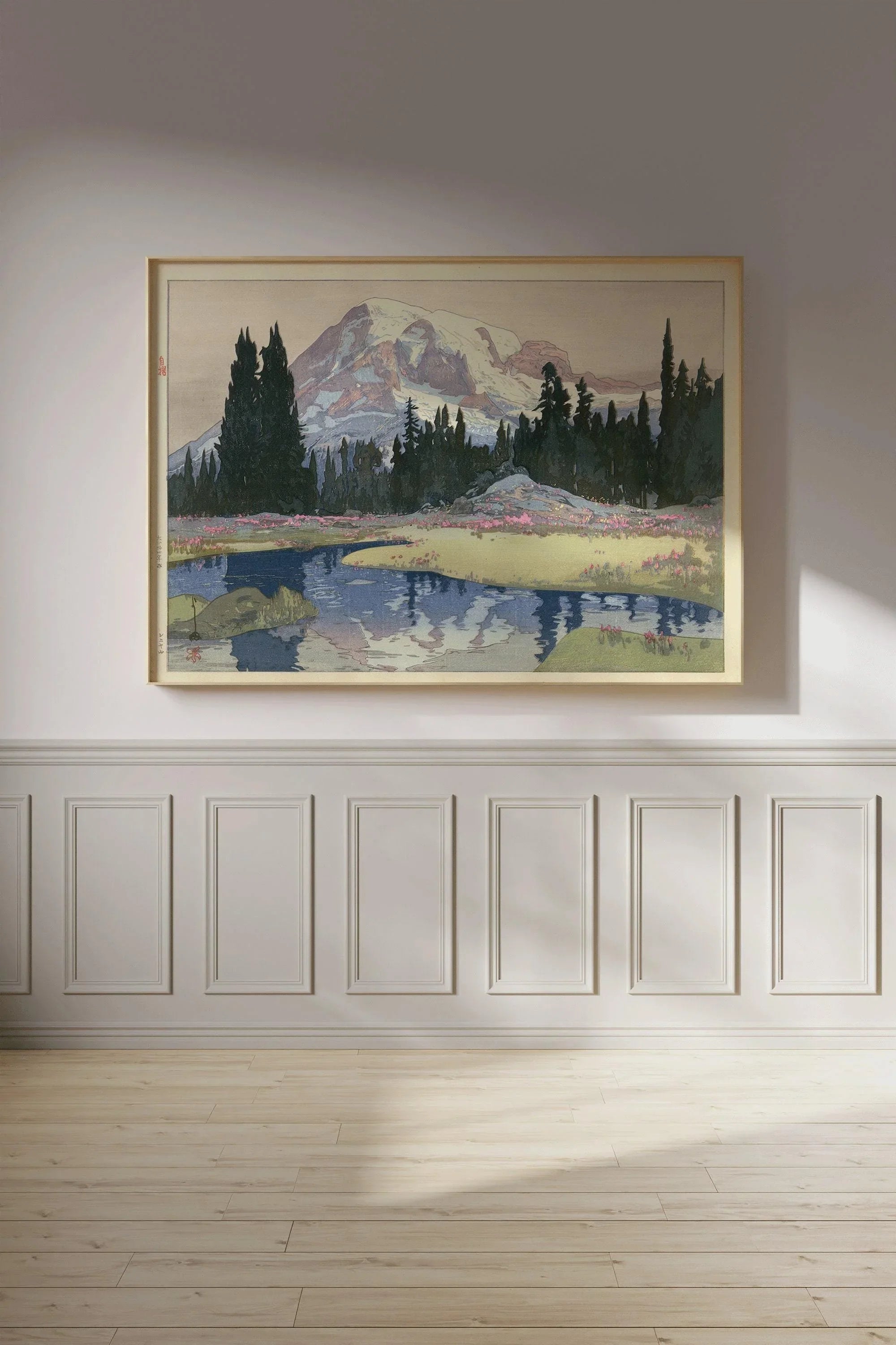 Hiroshi Yoshida – Mount Rainier | PRINT | Vintage Japanese Woodblock Art