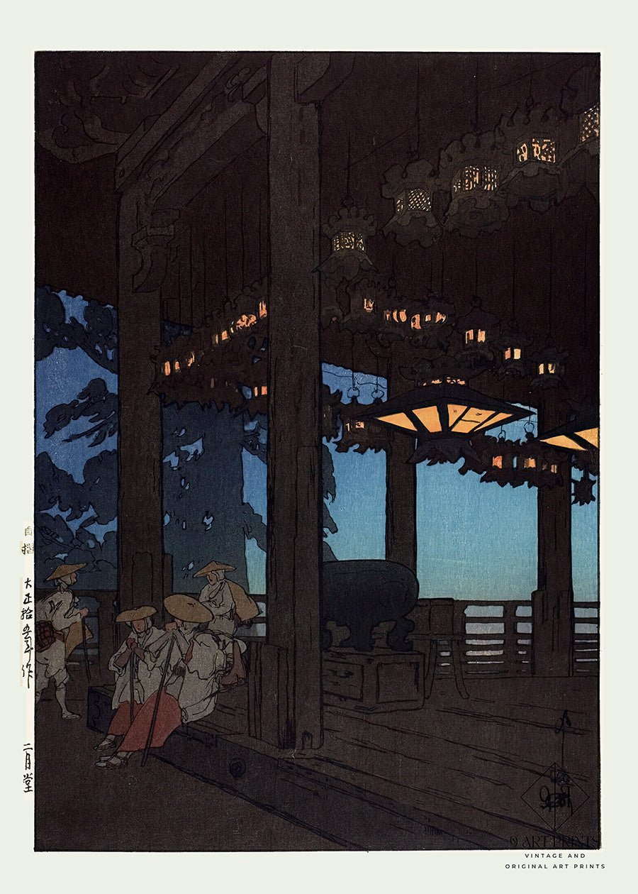 Hiroshi Yoshida Nigatsudo Print: Vintage Japanese Woodblock Art - 9ArtPrints