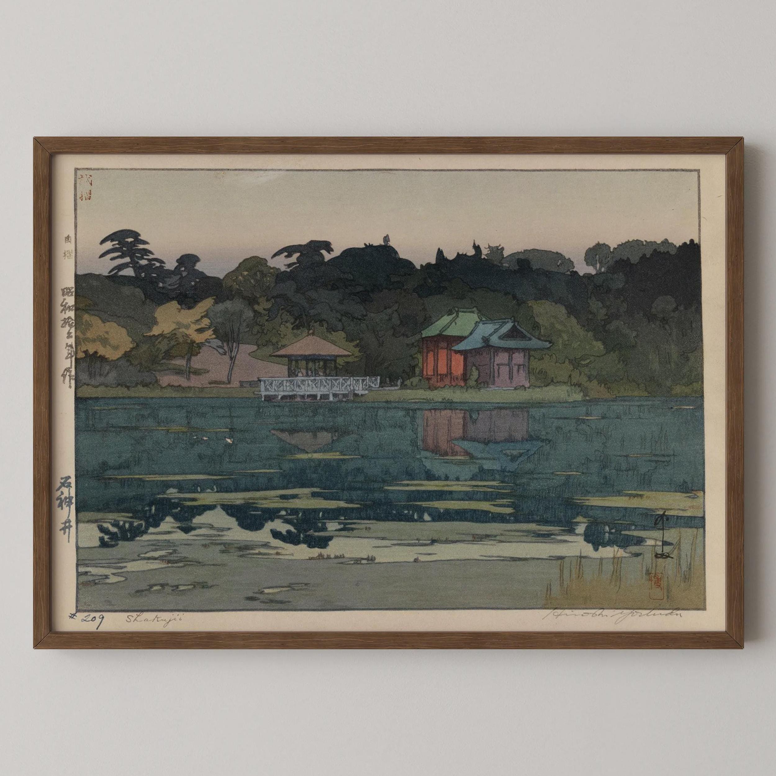 Hiroshi Yoshida Sakuji Print: Vintage Japanese Woodblock Art - 9ArtPrints