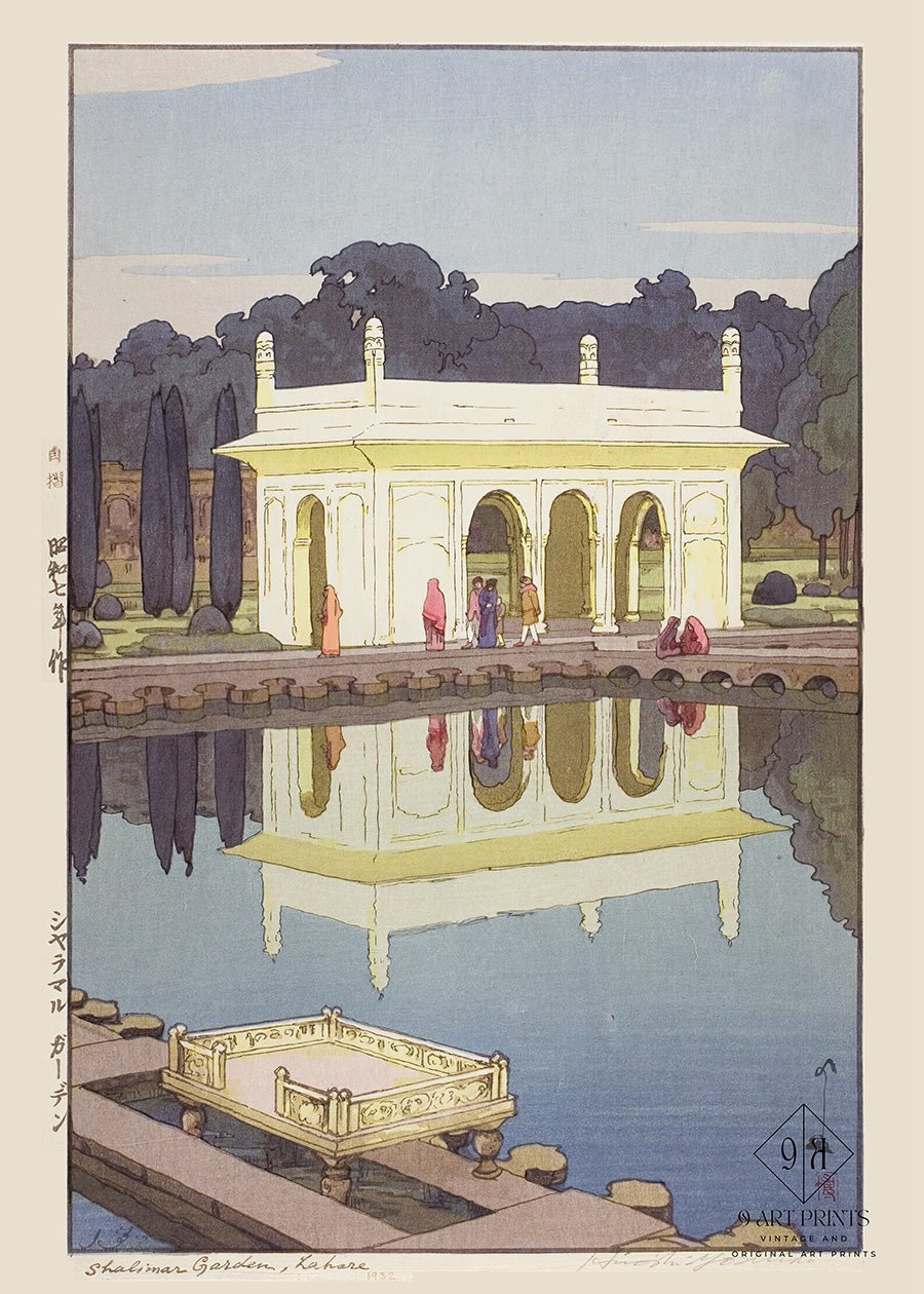 Hiroshi Yoshida Shalimar Gardens Print: Vintage Japanese Woodblock Art - 9ArtPrints
