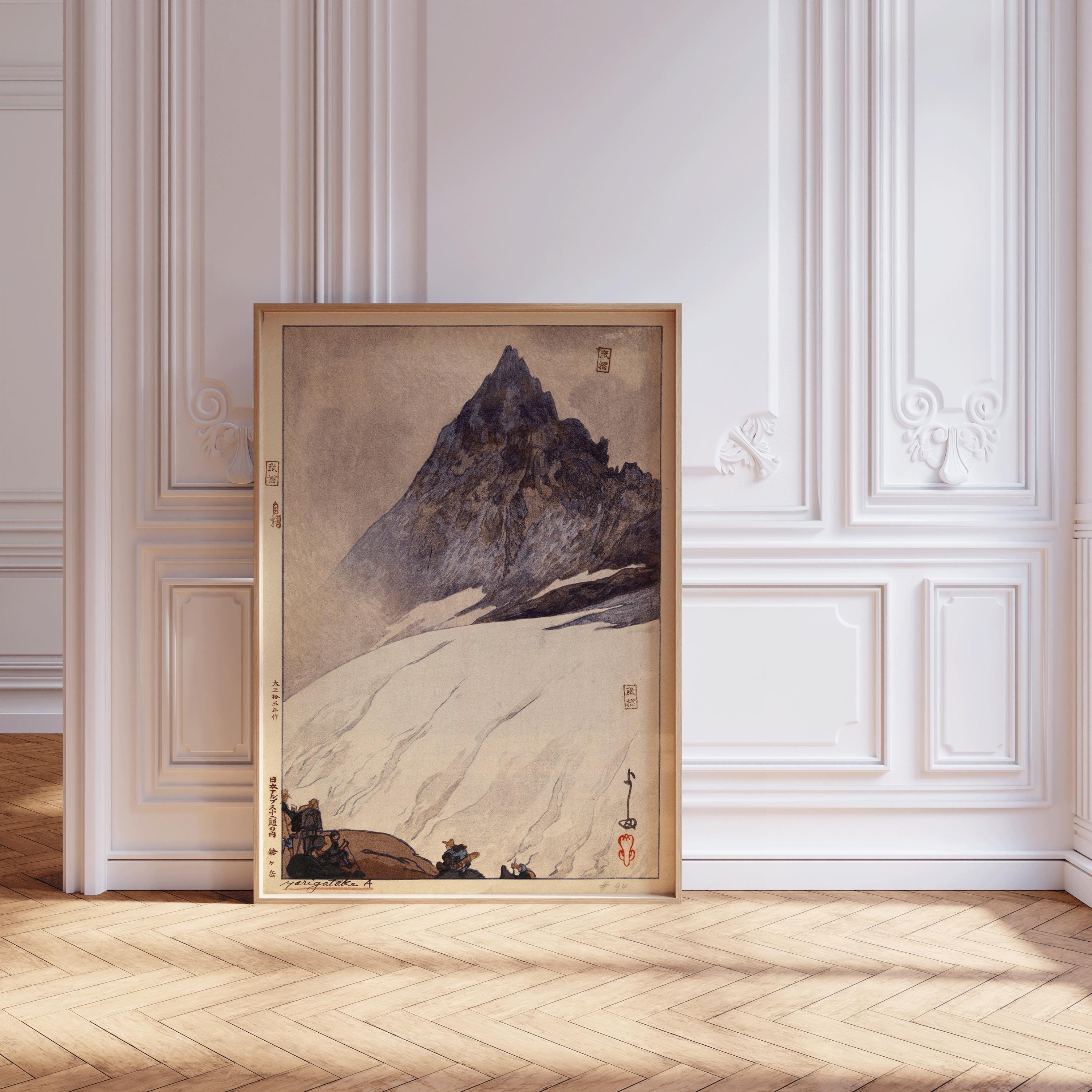 Hiroshi Yoshida Yarigadake Print: Japanese Woodblock Art, Mountain Ascent - 9ArtPrints