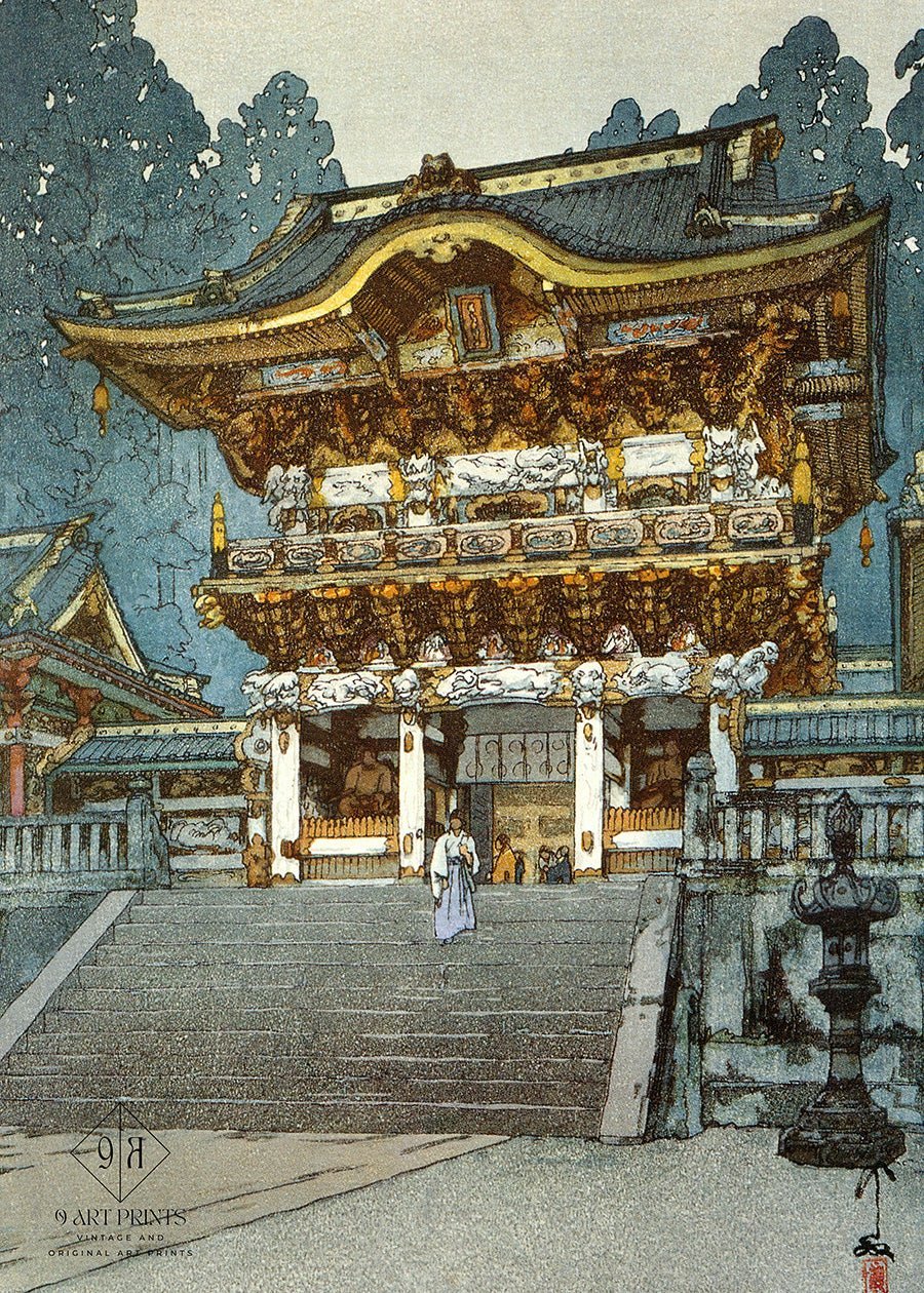 Hiroshi Yoshida Yomeimon Print: Vintage Japanese Woodblock Art - 9ArtPrints