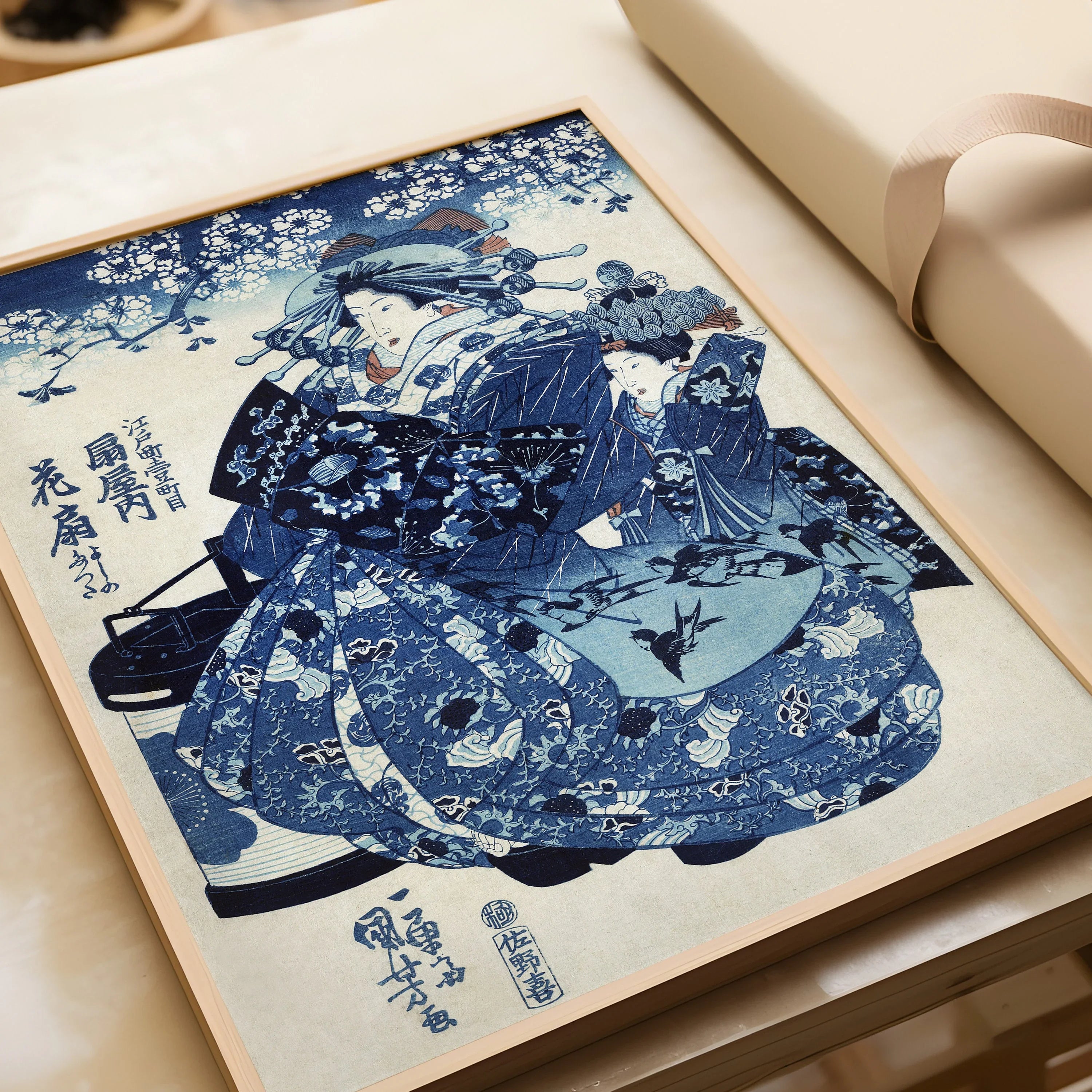 Gallery Wall Set of 9 Vintage Japanese Art Prints | Utagawa Kuniyoshi, Ohara Koson and Goyo Hashiguchi (available framed or unframed)