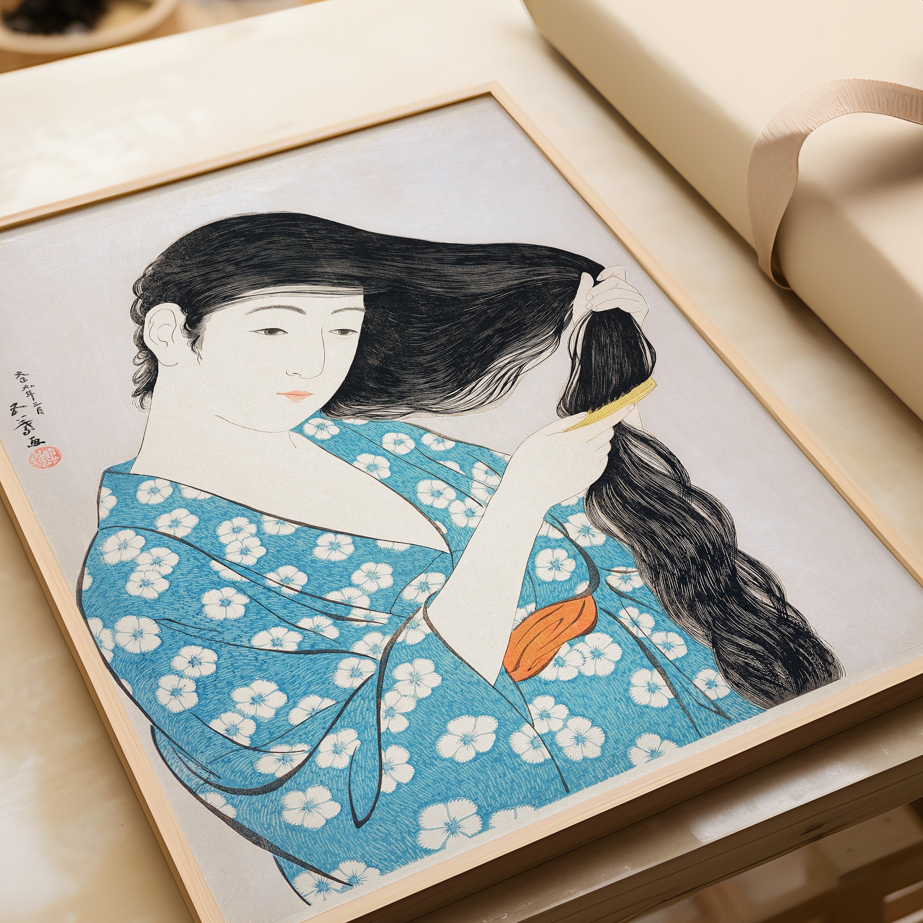Gallery Wall Set of 9 Vintage Japanese Art Prints | Utagawa Kuniyoshi, Ohara Koson and Goyo Hashiguchi (available framed or unframed)