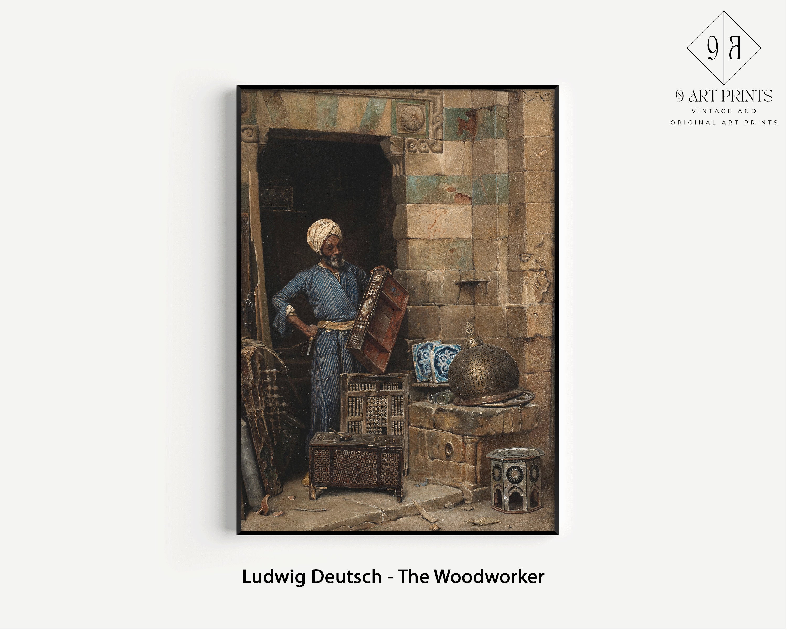 Gallery Wall Set of 9 Orientalist Art Prints | Jean-Leon Gerome, Rudolf Ernst and Jules Lefebvre (available framed or unframed)