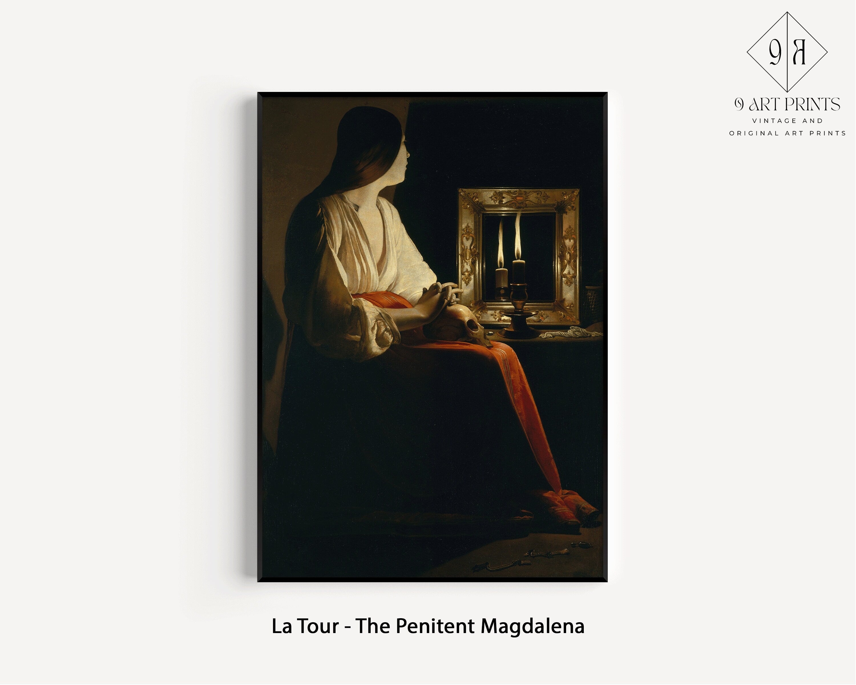 Gallery Wall Set of 9 Dark Academia Art Prints | Vermeer, Rembrandt, Van Huysum and Vernet (available framed or unframed)